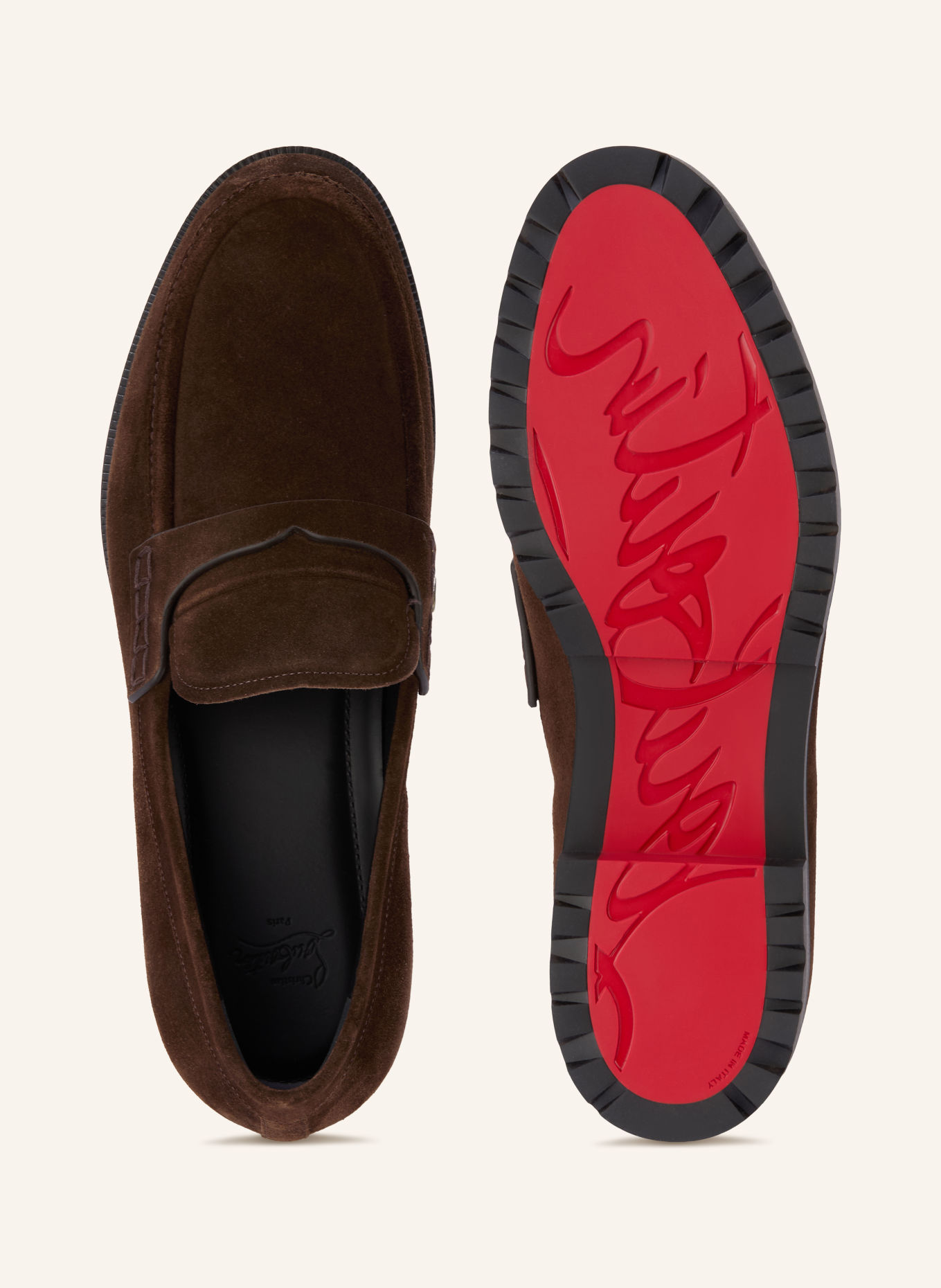 Christian Louboutin CAVAVIN Loafers: DARK BROWN