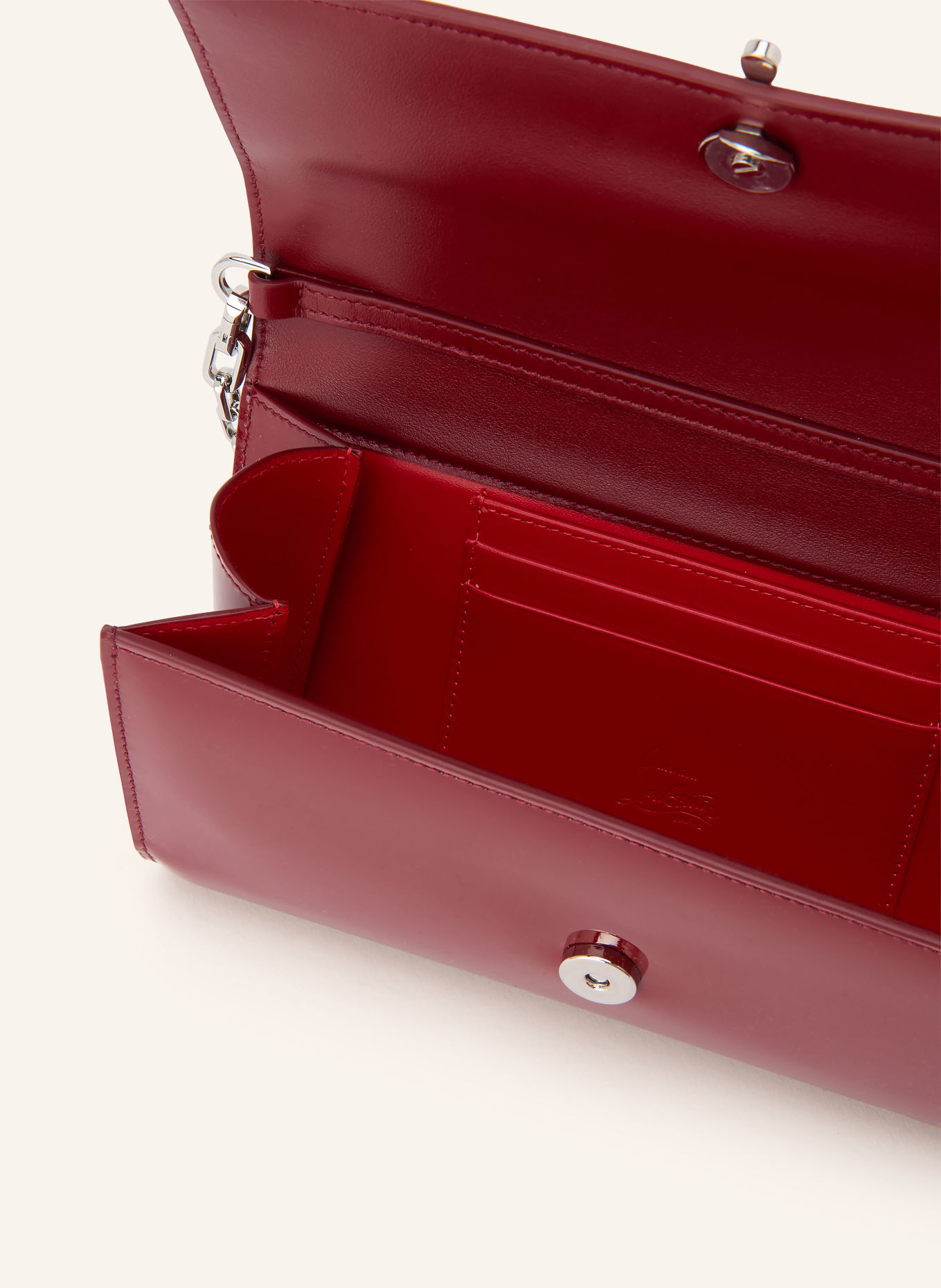 Christian Louboutin Listonoszka BETTINA: CZERWONY / SREBRNY