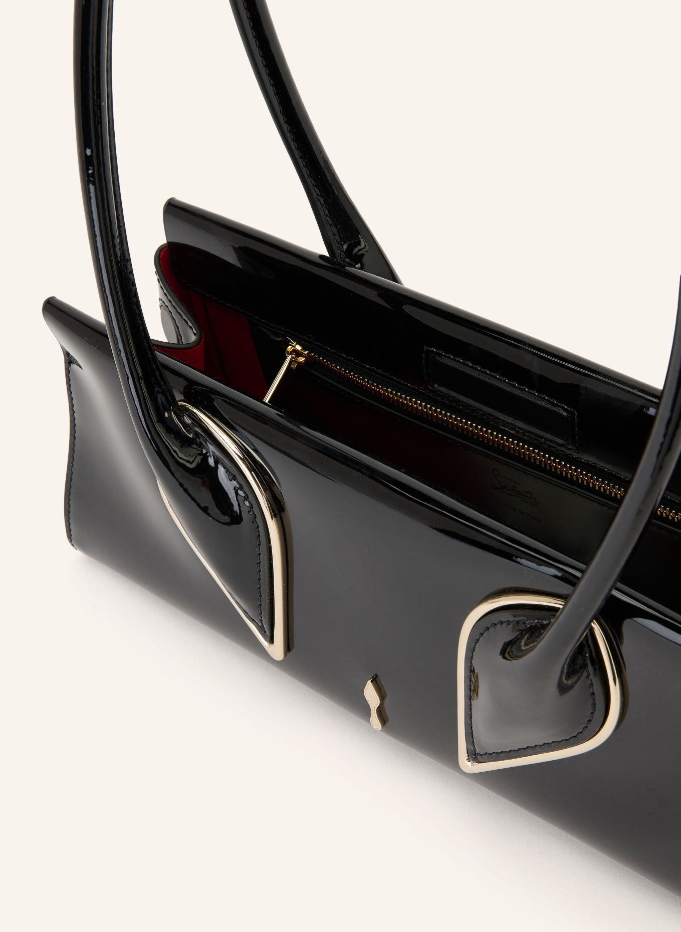 Christian Louboutin VENUS Shoulder Bag: BLACK / SILVER