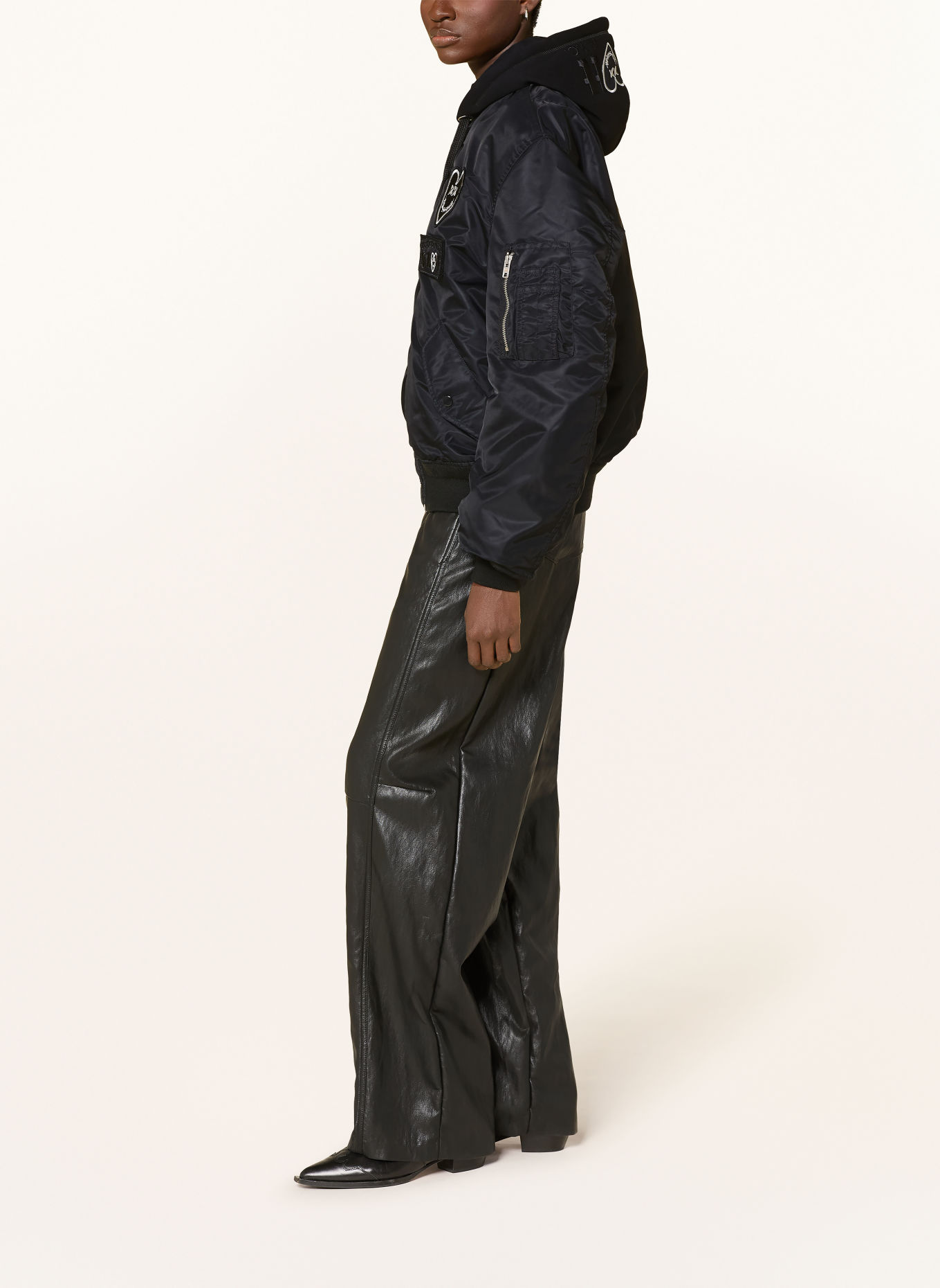 Schott NYC Blouson mit abnehmbarer Kapuze: SCHWARZ
