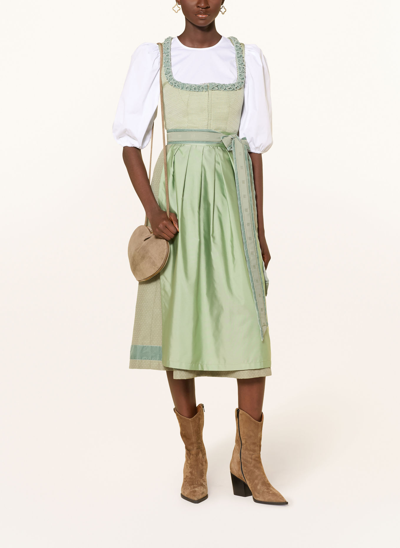 RIANI Blouse Dirndl à manches 3/4: BLANC