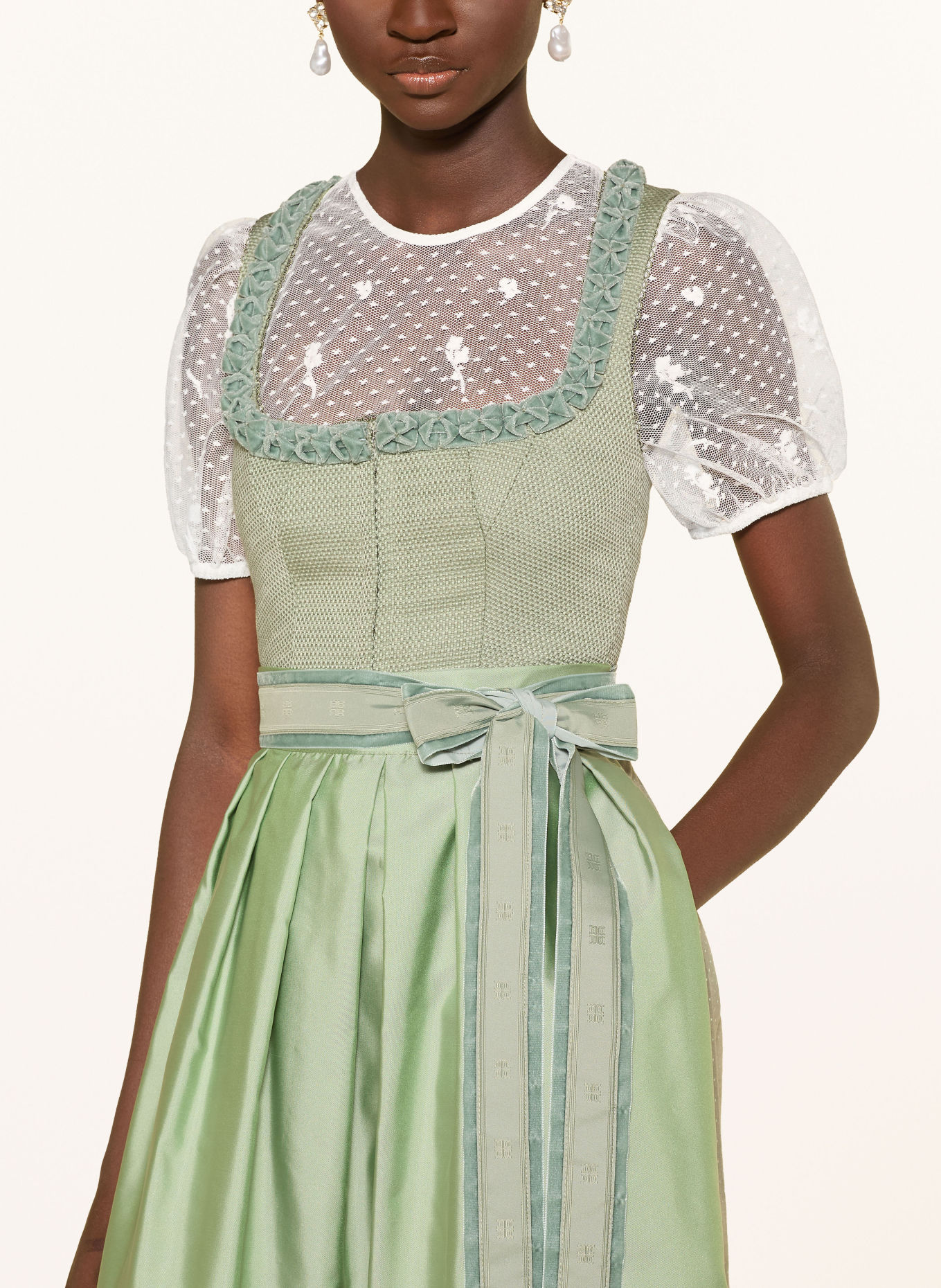 RIANI Dirndl: VERDE DESCHIS / KAKI