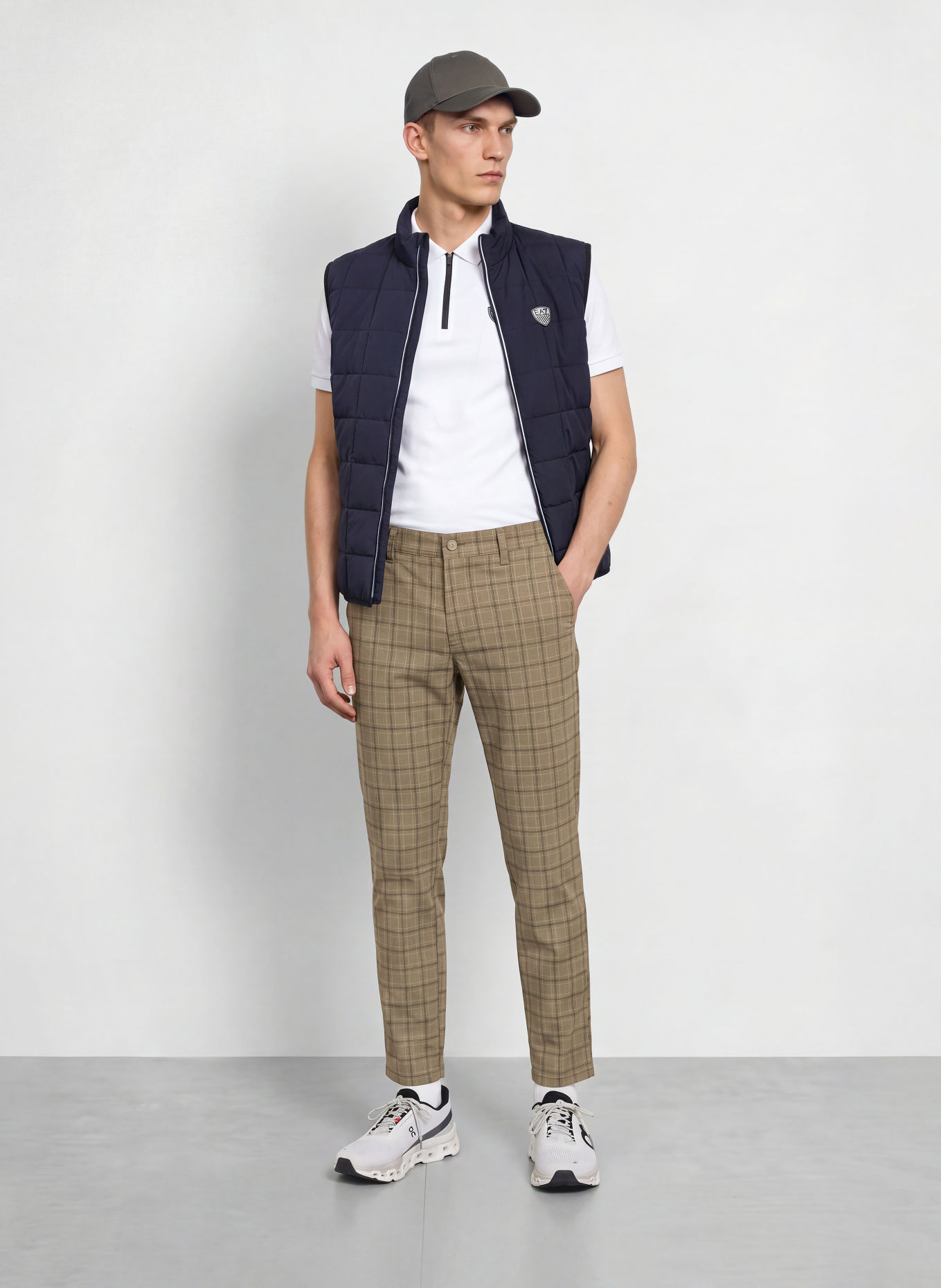 ALBERTO Golfbroek ROOKIE REVOLUTIONAL© CHECK WR: LICHTGROEN / DONKERGRIJS / DONKERGROEN