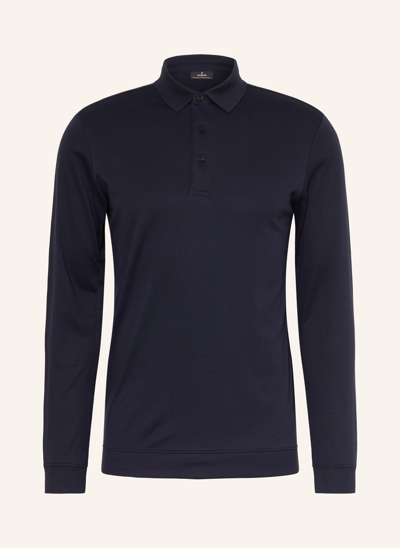 RAGMAN Tricou polo din jersey: ALBASTRU ÎNCHIS