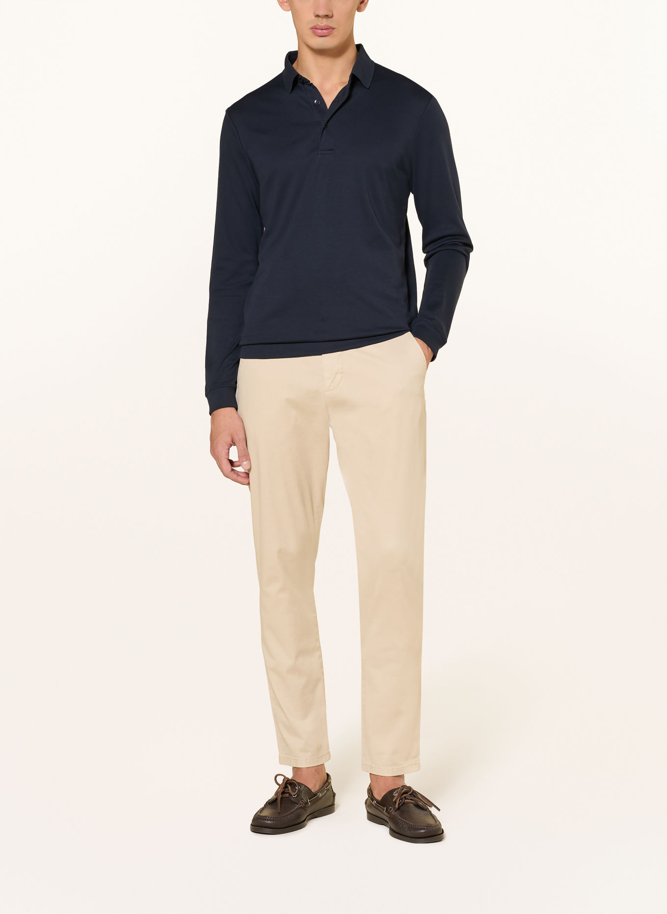 RAGMAN Tricou polo din jersey: ALBASTRU ÎNCHIS