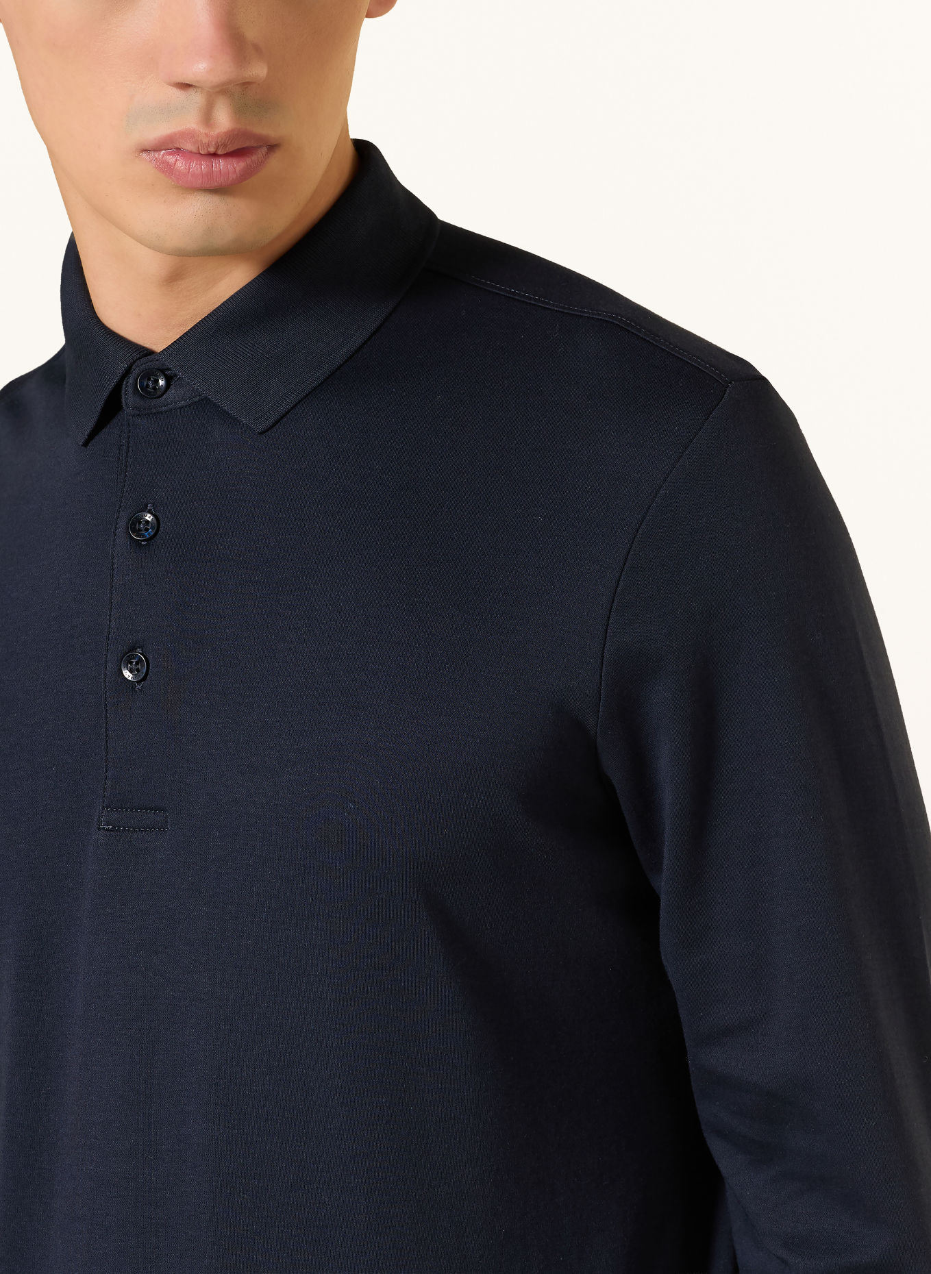 RAGMAN Tricou polo din jersey: ALBASTRU ÎNCHIS