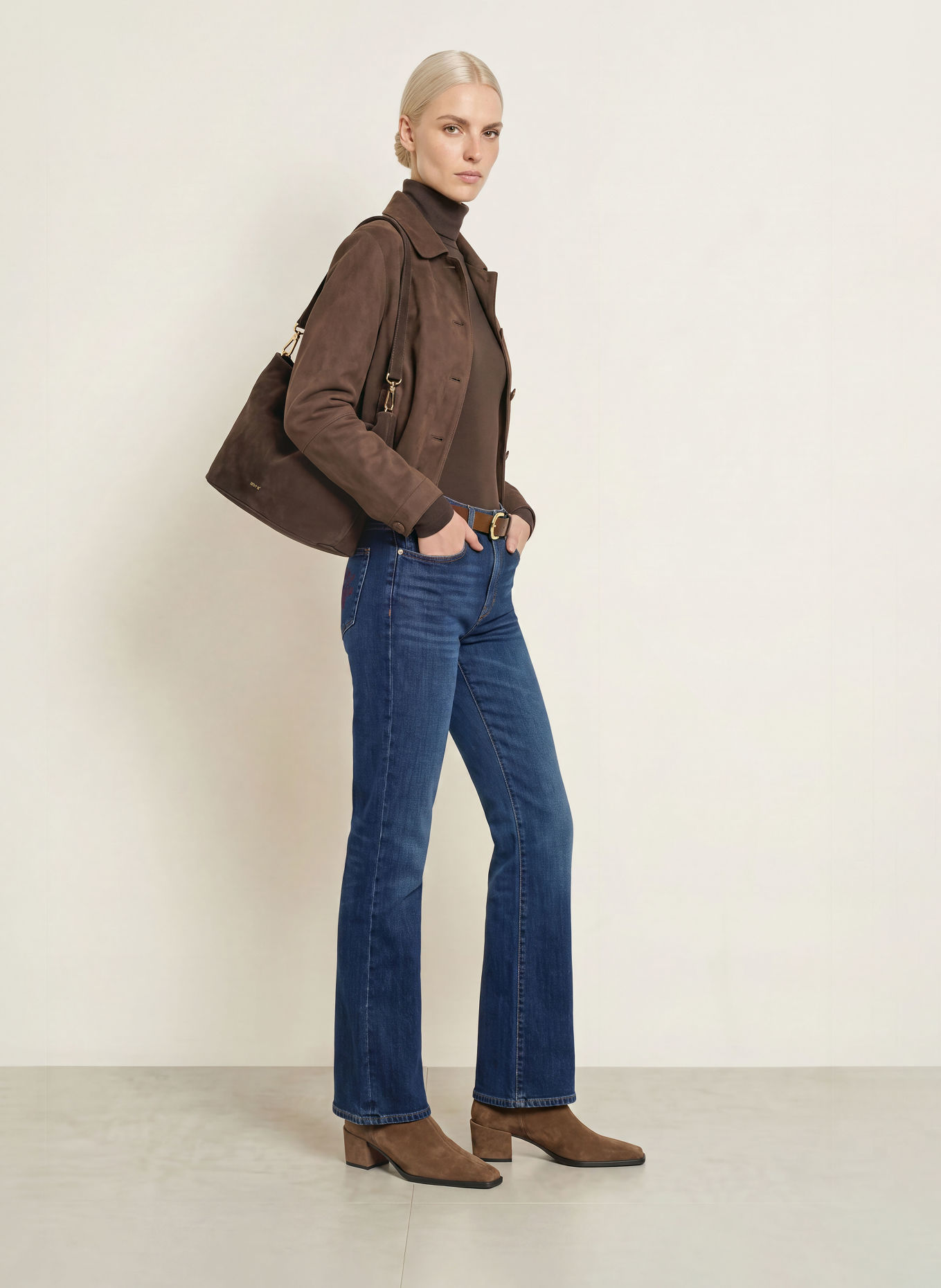 darling harbour Veste boxy aspect cuir: DARK BROWN