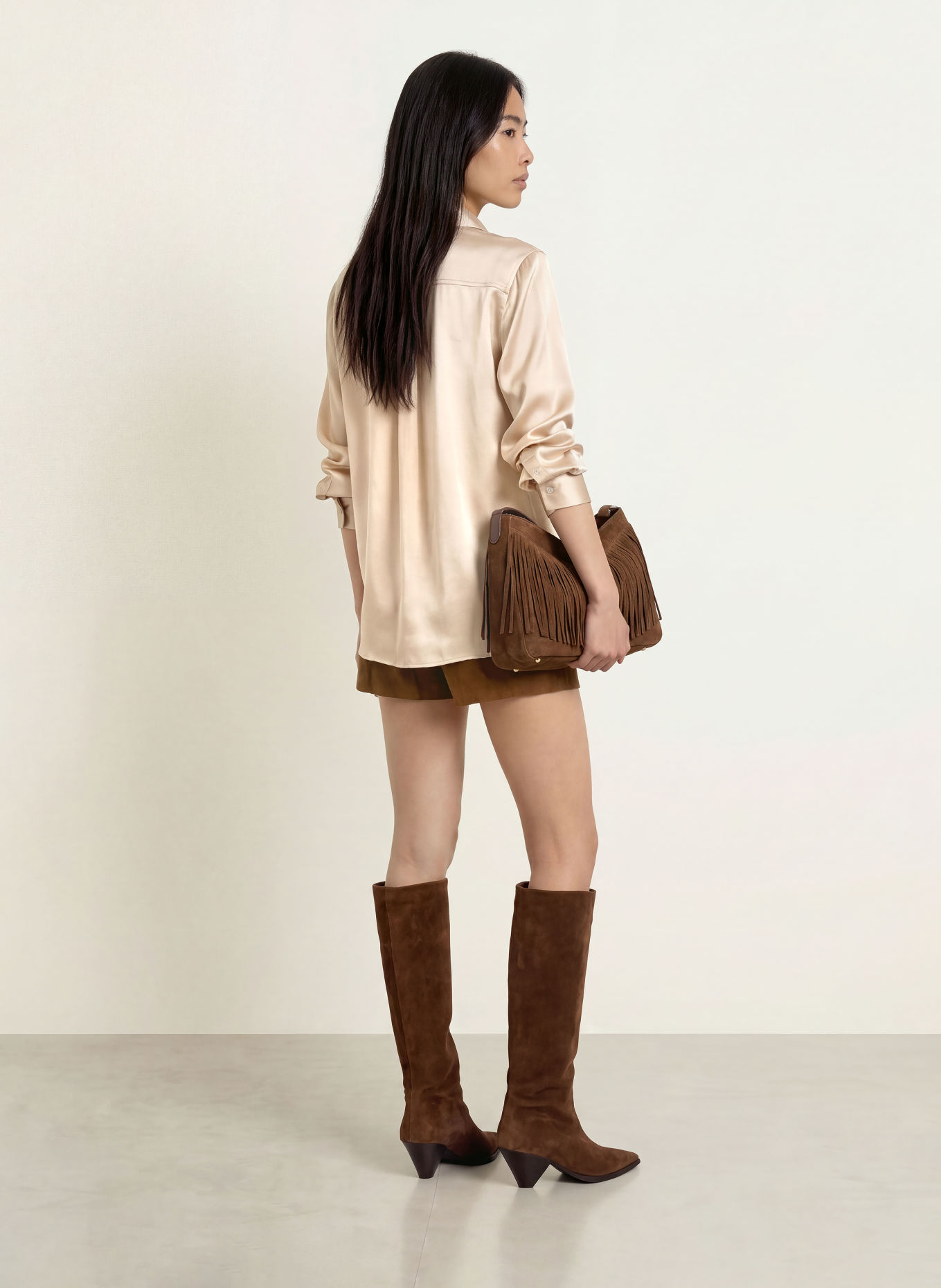 MARELLA Hemdbluse MLLALFIO aus Satin: BEIGE