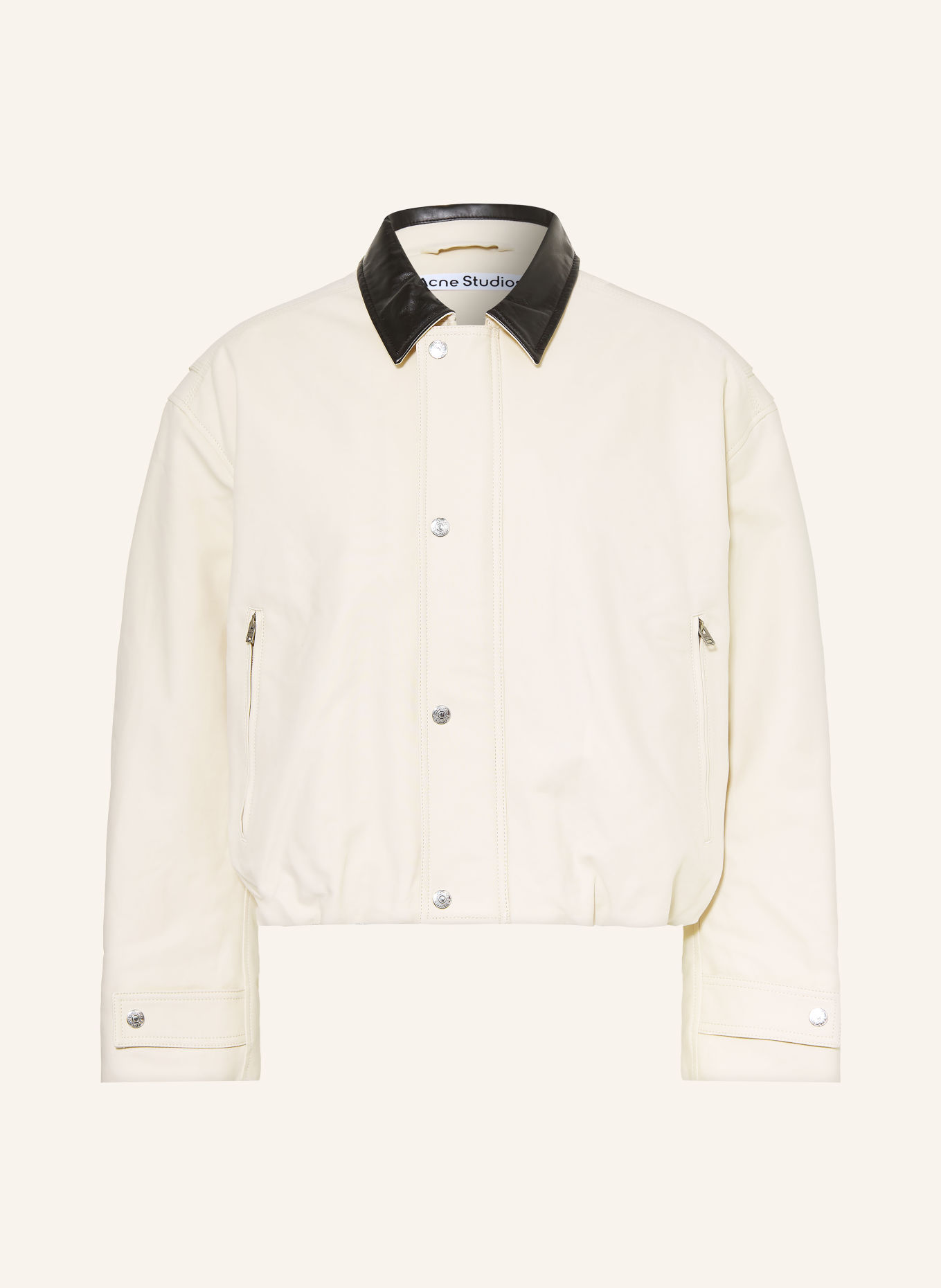Acne Studios Bomber jacket: BEIGE / BLACK