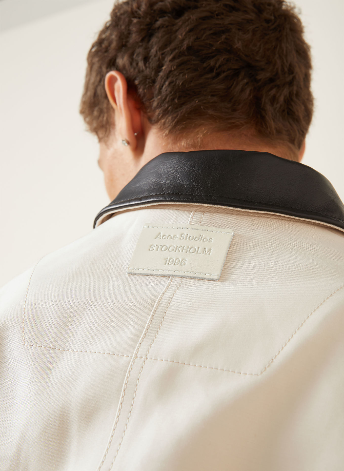 Acne Studios Bomber jacket: BEIGE / BLACK