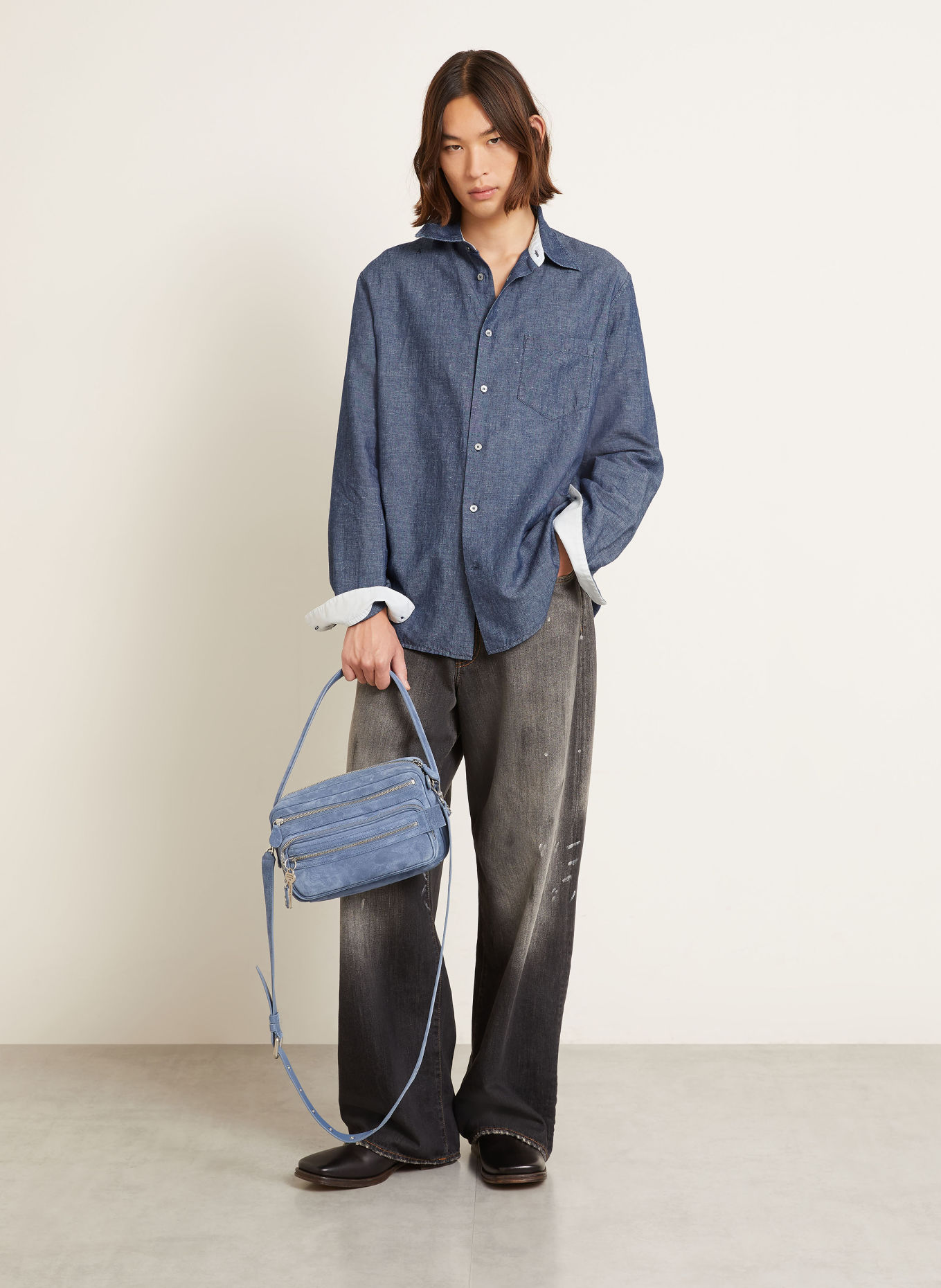 Acne Studios Jeanshemd Comfort Fit: BLAU