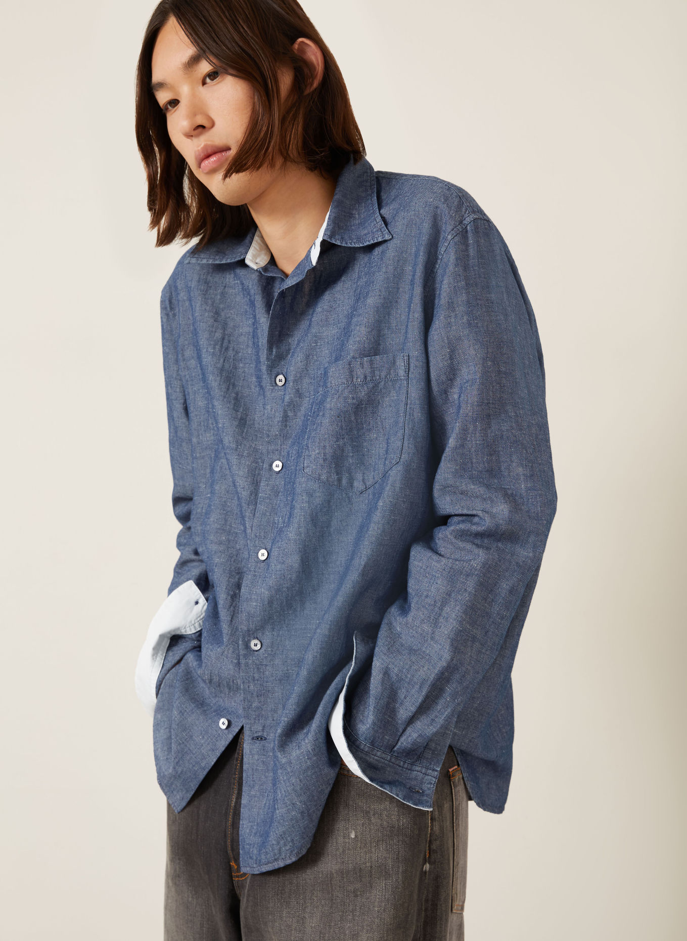 Acne Studios Jeanshemd Comfort Fit: BLAU