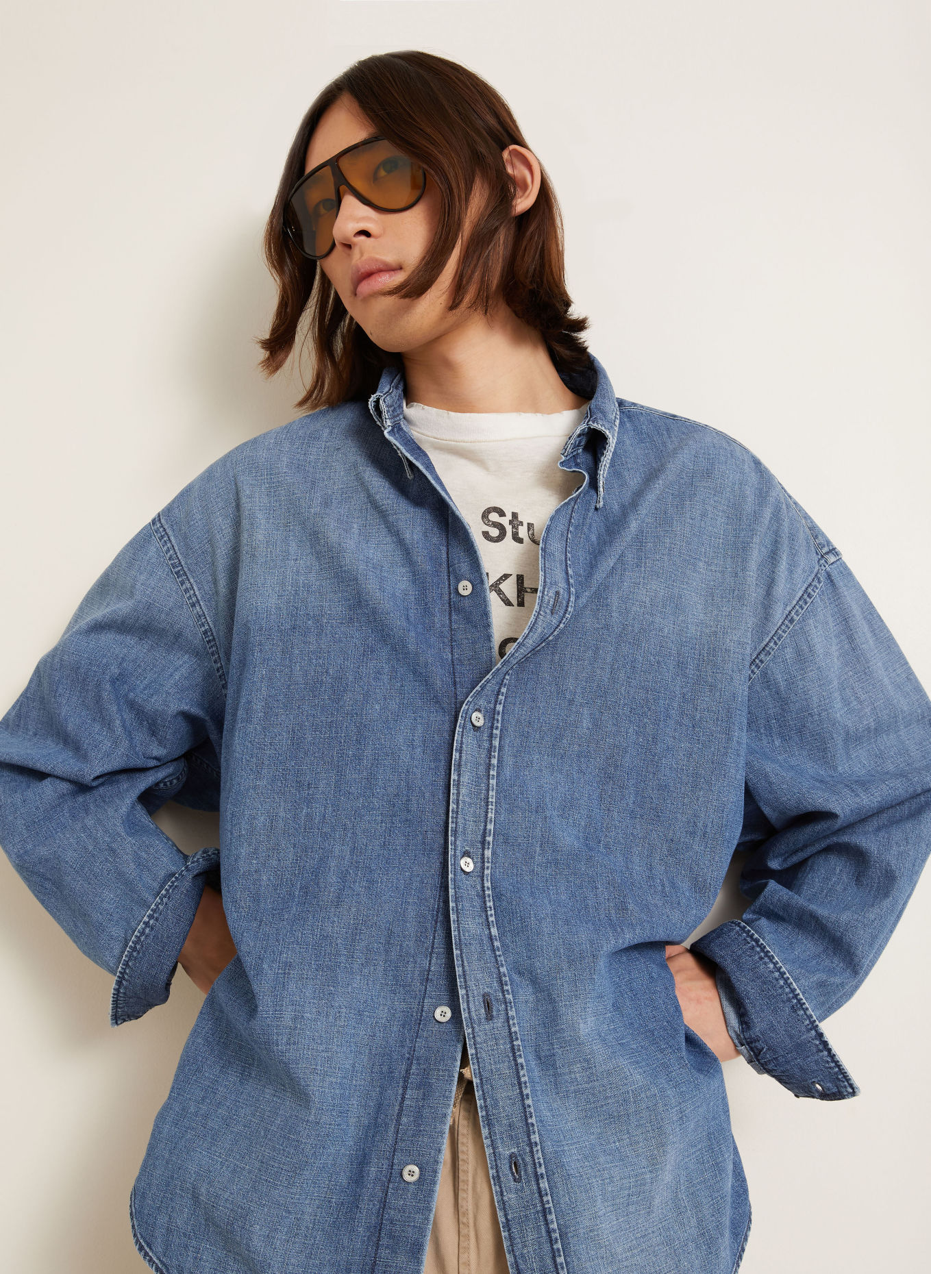 Acne Studios Jeanshemd Comfort Fit: BLAU