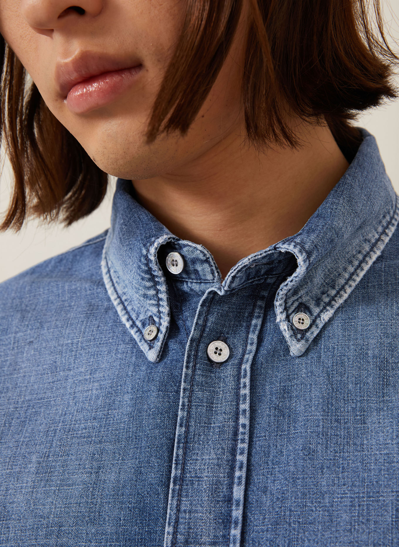 Acne Studios Jeanshemd Comfort Fit: BLAU