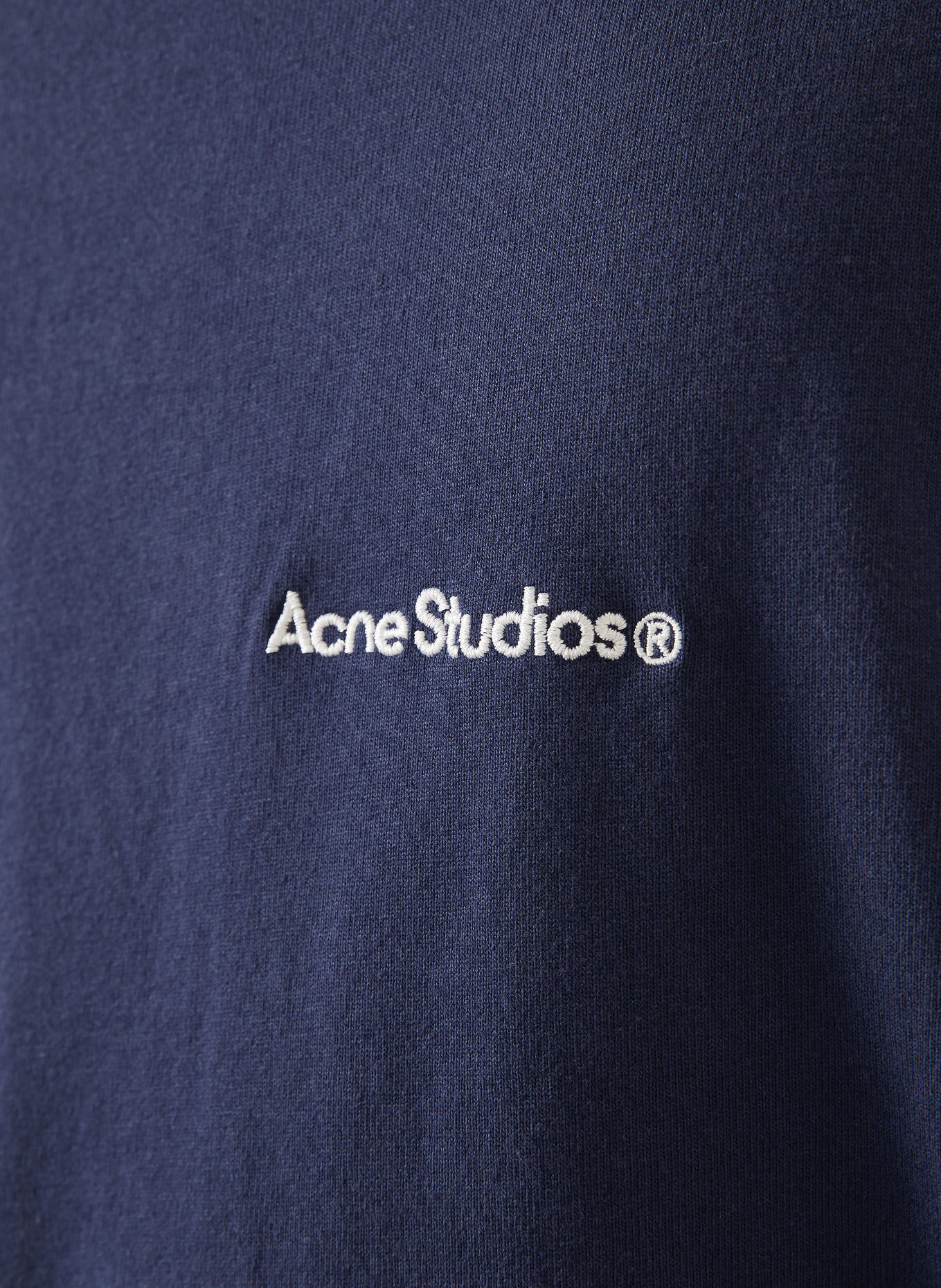Acne Studios Sweatshirt in a mix of materials: DARK BLUE / WHITE