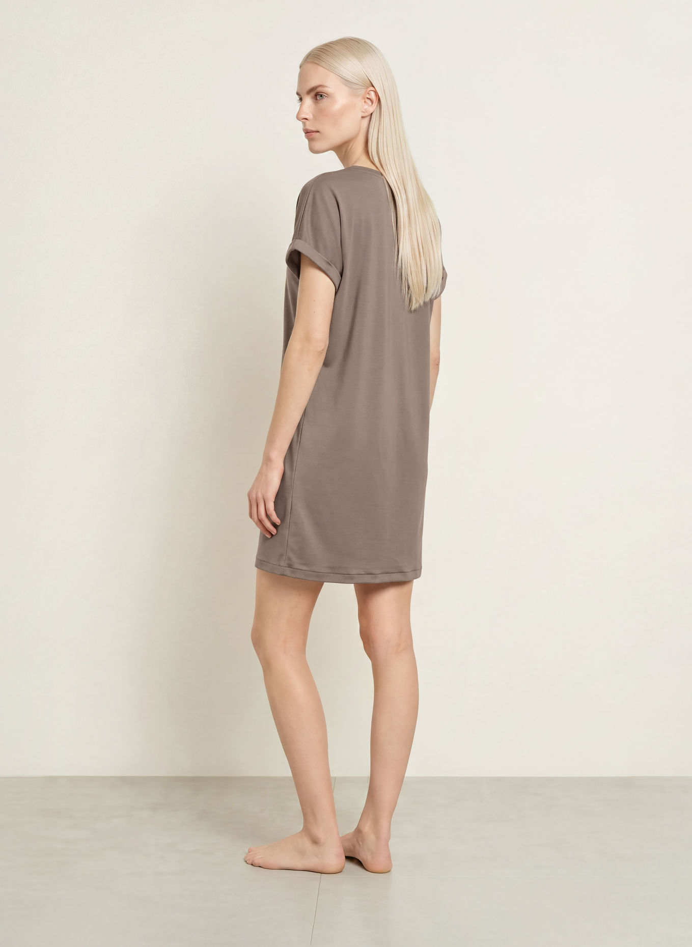 zimmerli Chemise de nuit SEA ISLAND: TAUPE