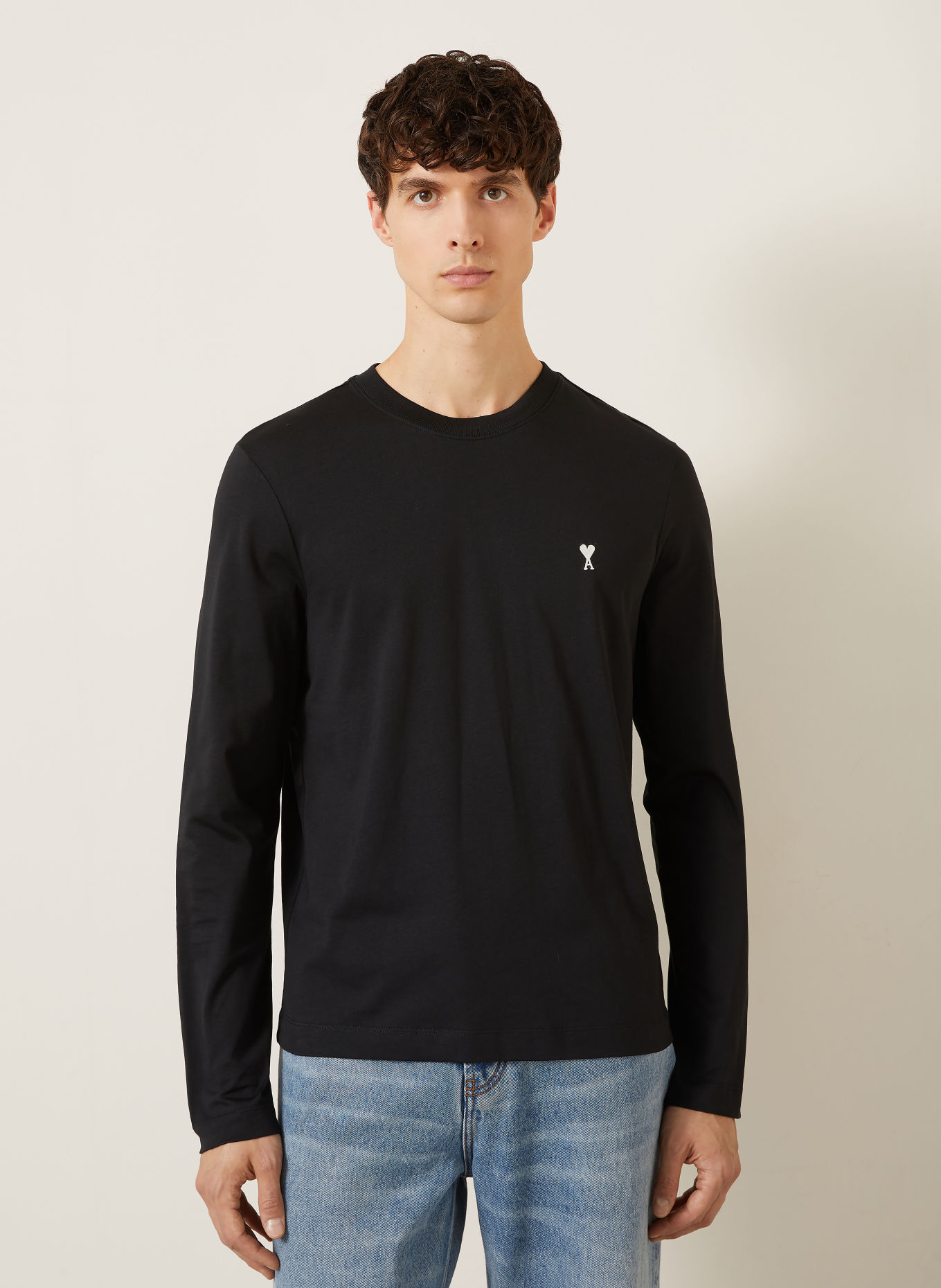 AMI PARIS Longsleeve: ZWART