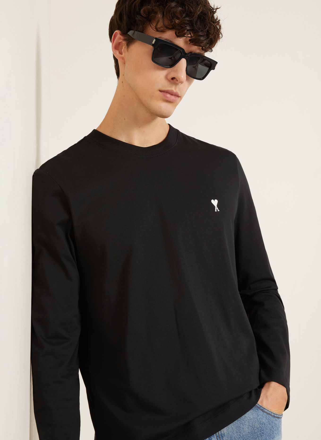 AMI PARIS Longsleeve: ZWART