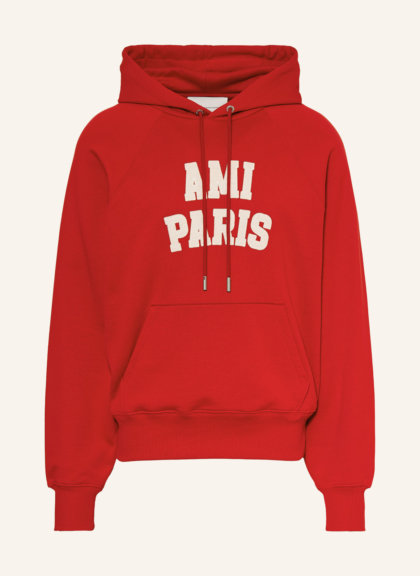 AMI PARIS Hoodie: RED / WHITE