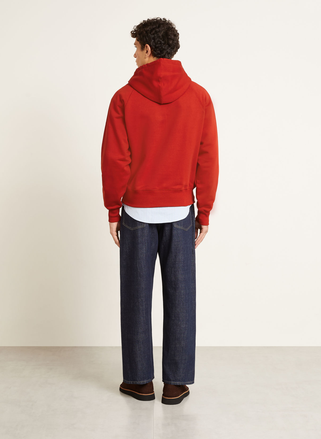 AMI PARIS Hoodie: RED / WHITE