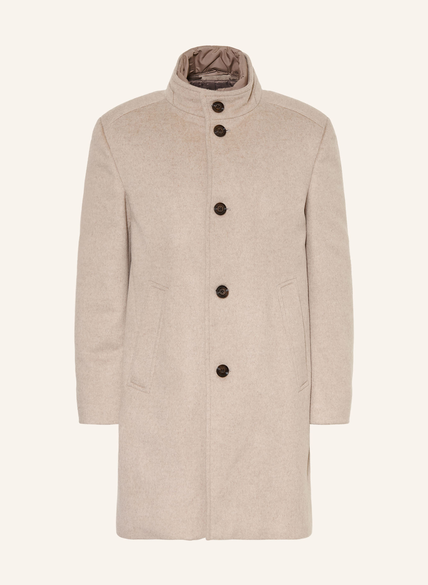 JOOP! Wollmantel MAIKO mit herausnehmbarer Blende: BEIGE