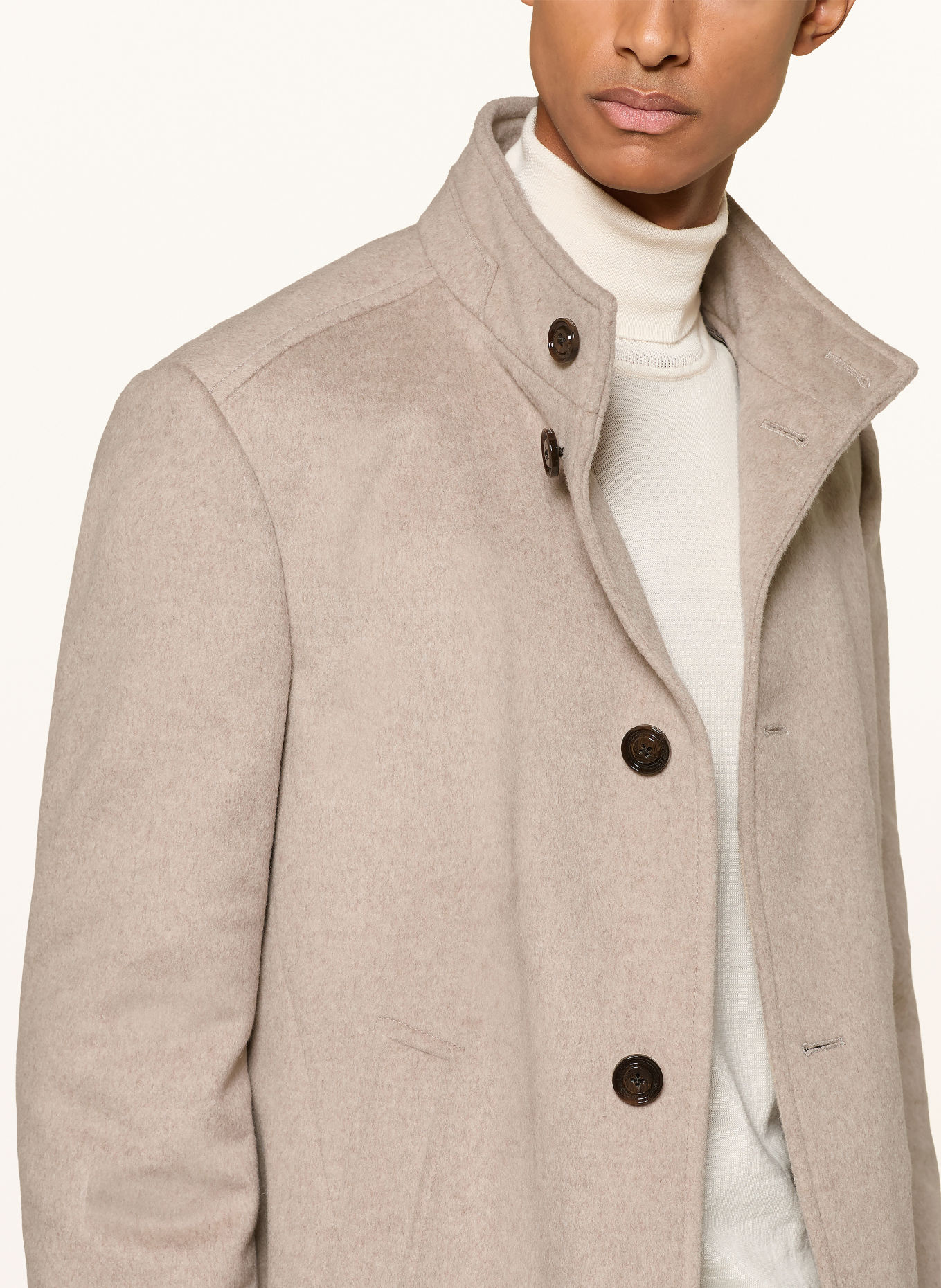 JOOP! Wollmantel MAIKO mit herausnehmbarer Blende: BEIGE