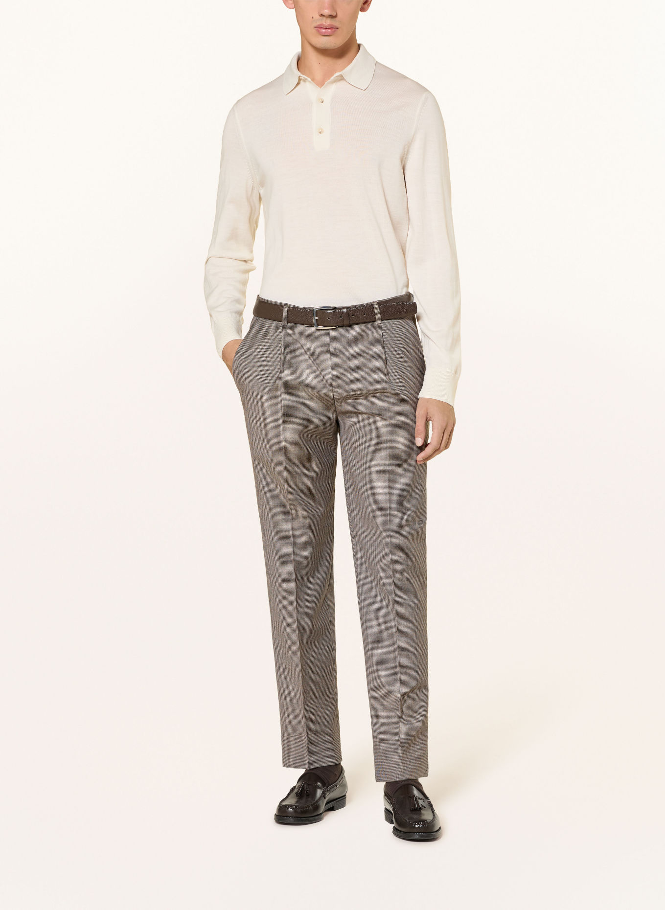 JOOP! Anzug HODGE-RENNET Slim Fit: BRAUN / BEIGE / SCHWARZ