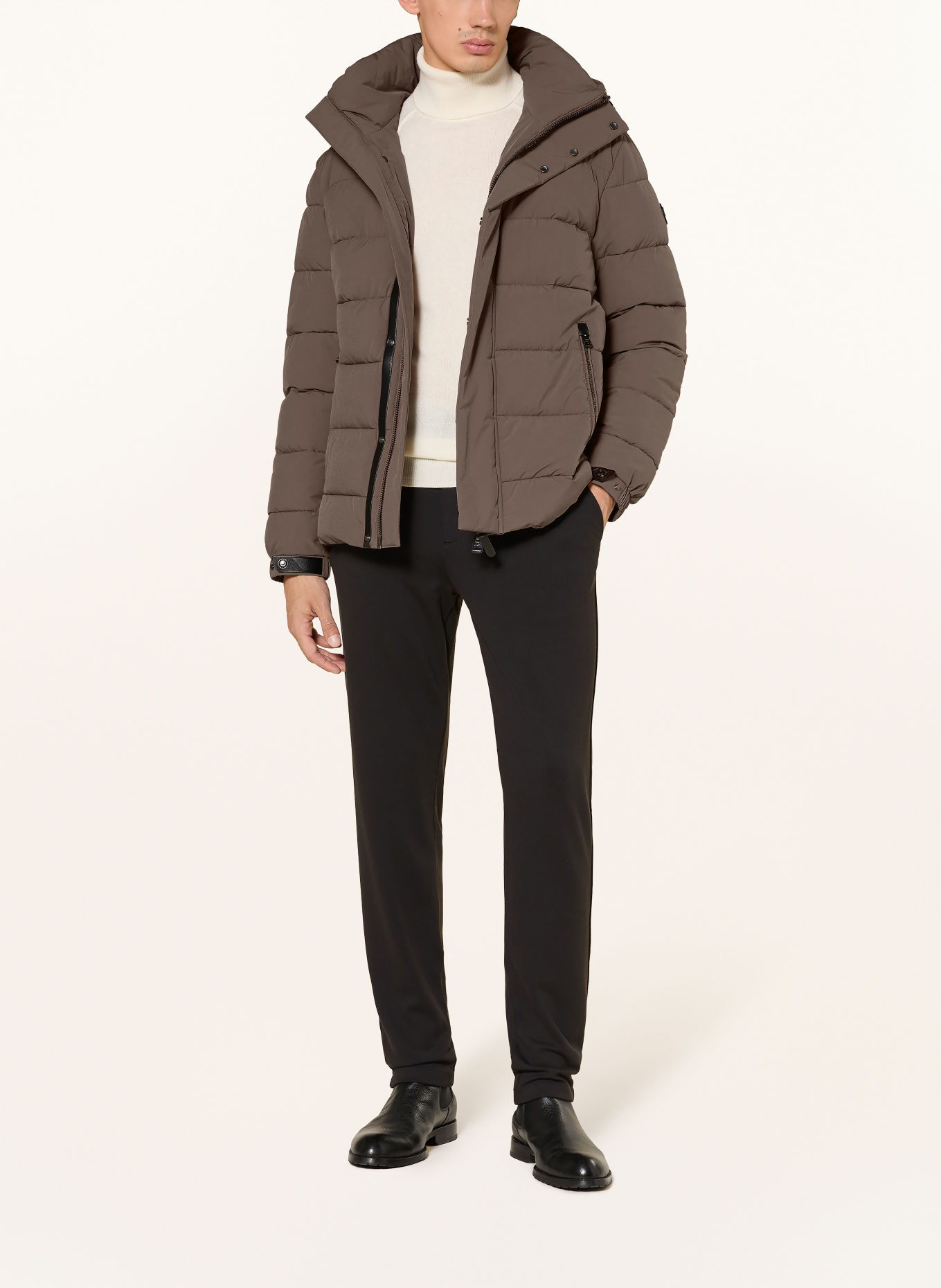 JOOP! Jacheta matlasată DONNAR: TAUPE / NEGRU