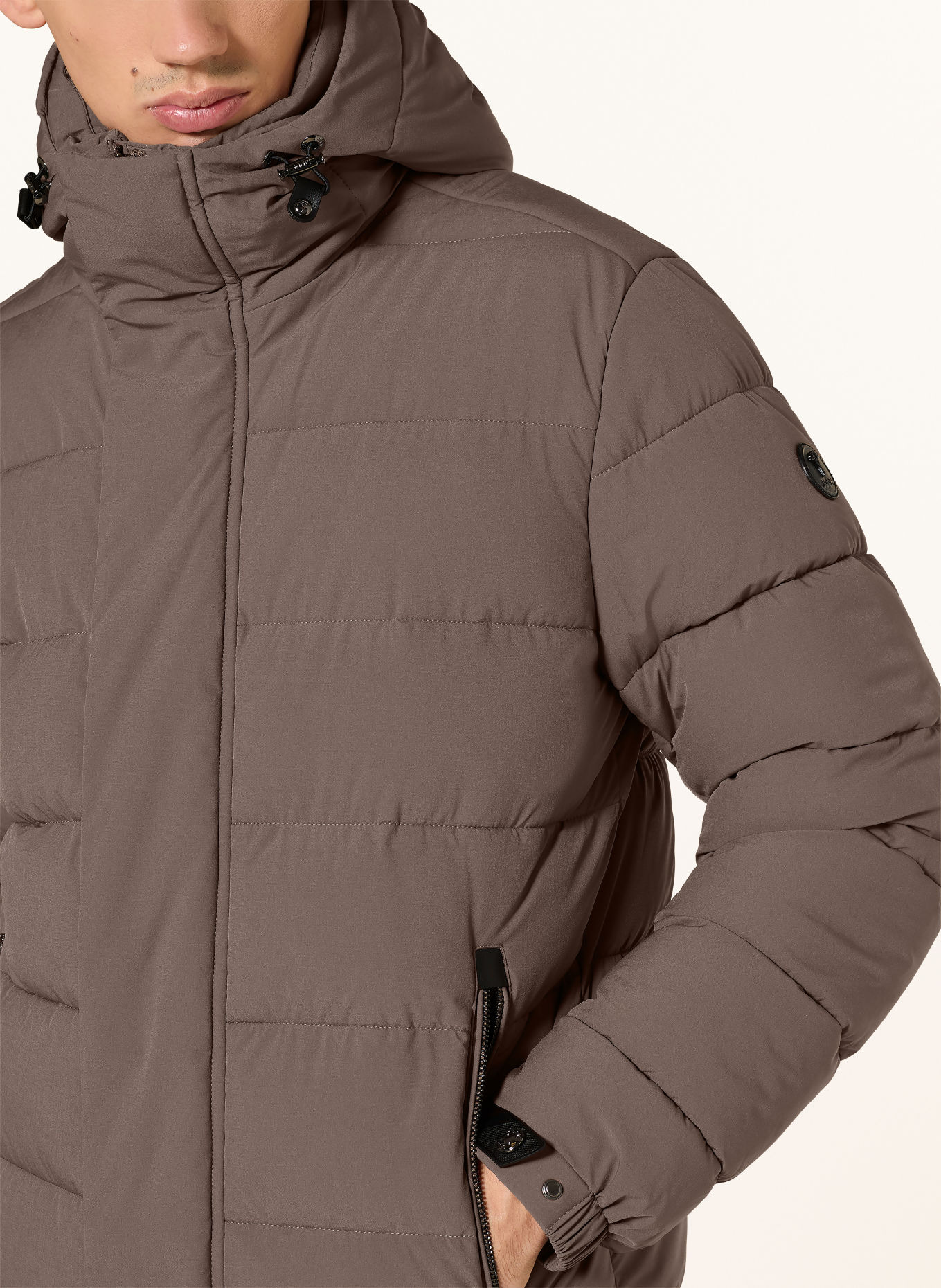 JOOP! Jacheta matlasată DONNAR: TAUPE / NEGRU