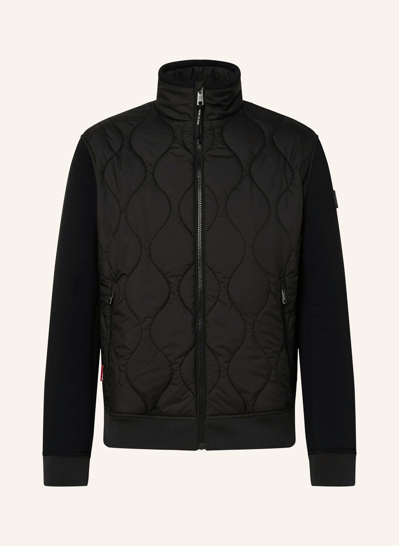 JOOP! JEANS BUDDY Quilted Blouson in a Mix of Materials: BLACK