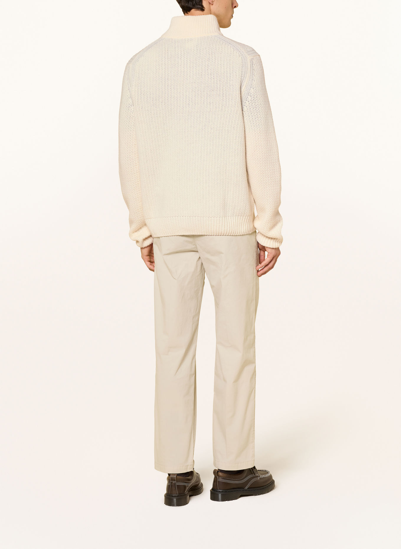 BOSS Half-zip sweater KENTER Turtleneck: ECRU