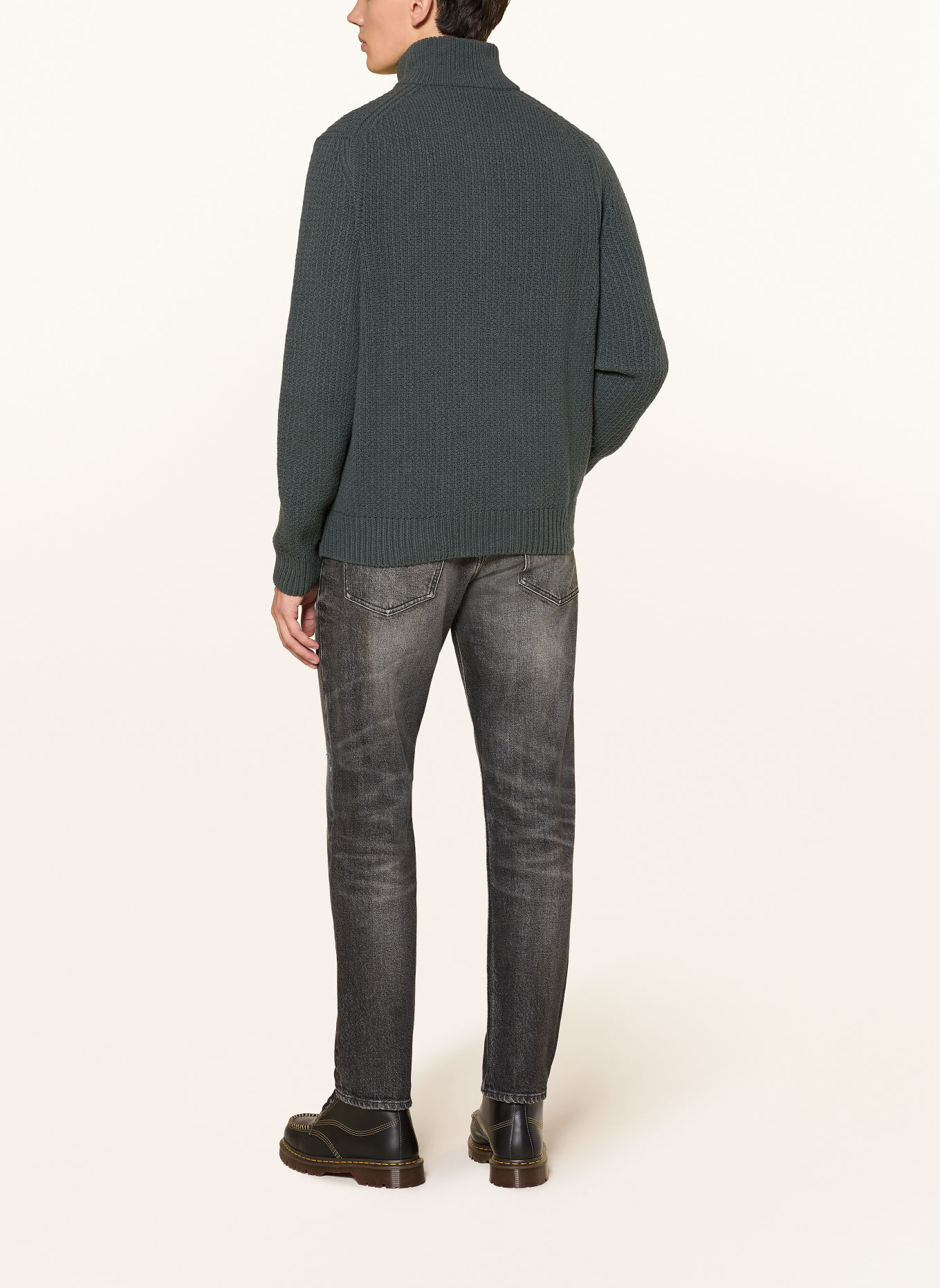 BOSS Pull col zippé KENTER: OLIVE