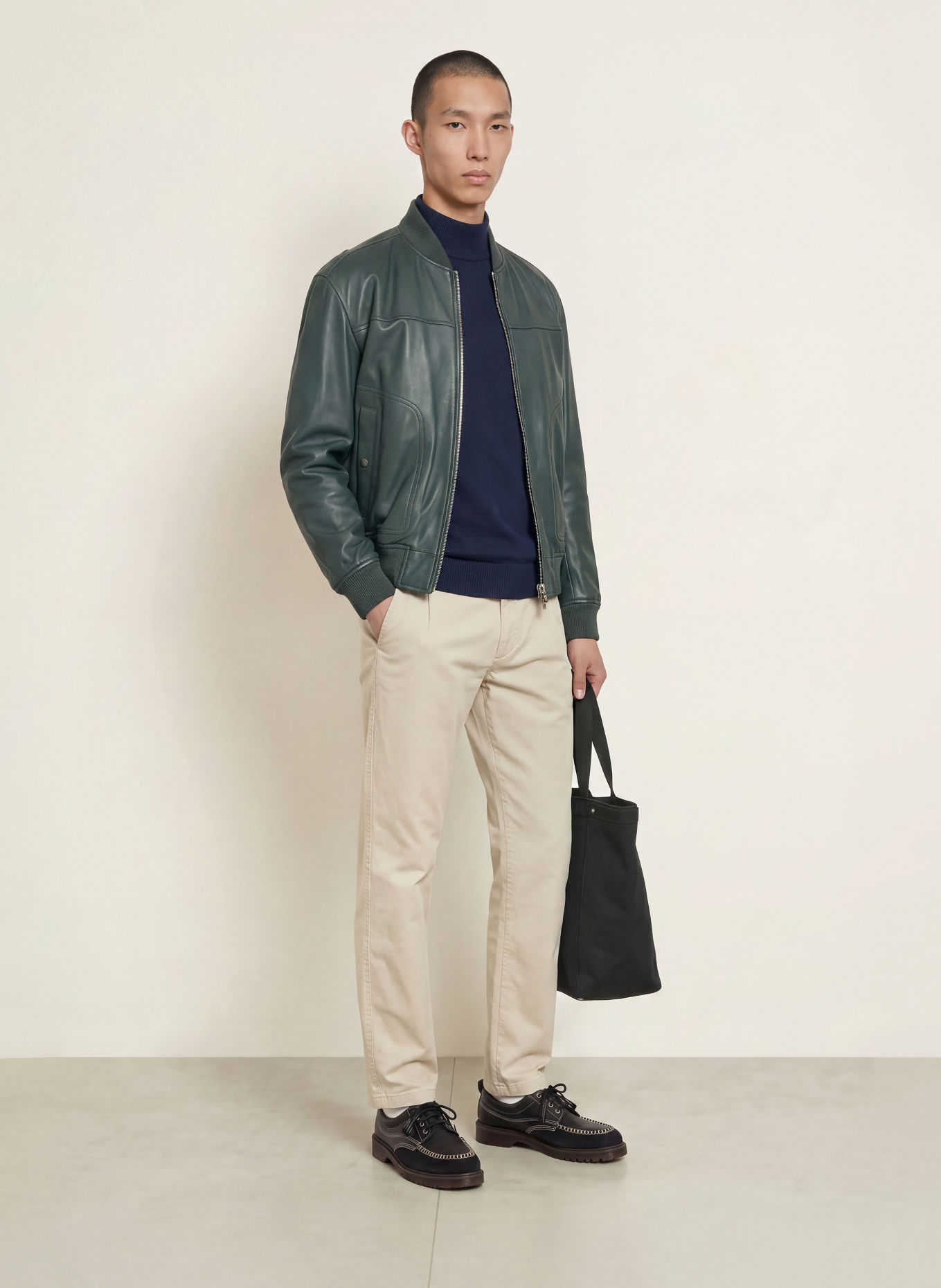BOSS Trui AVAC: DONKERBLAUW