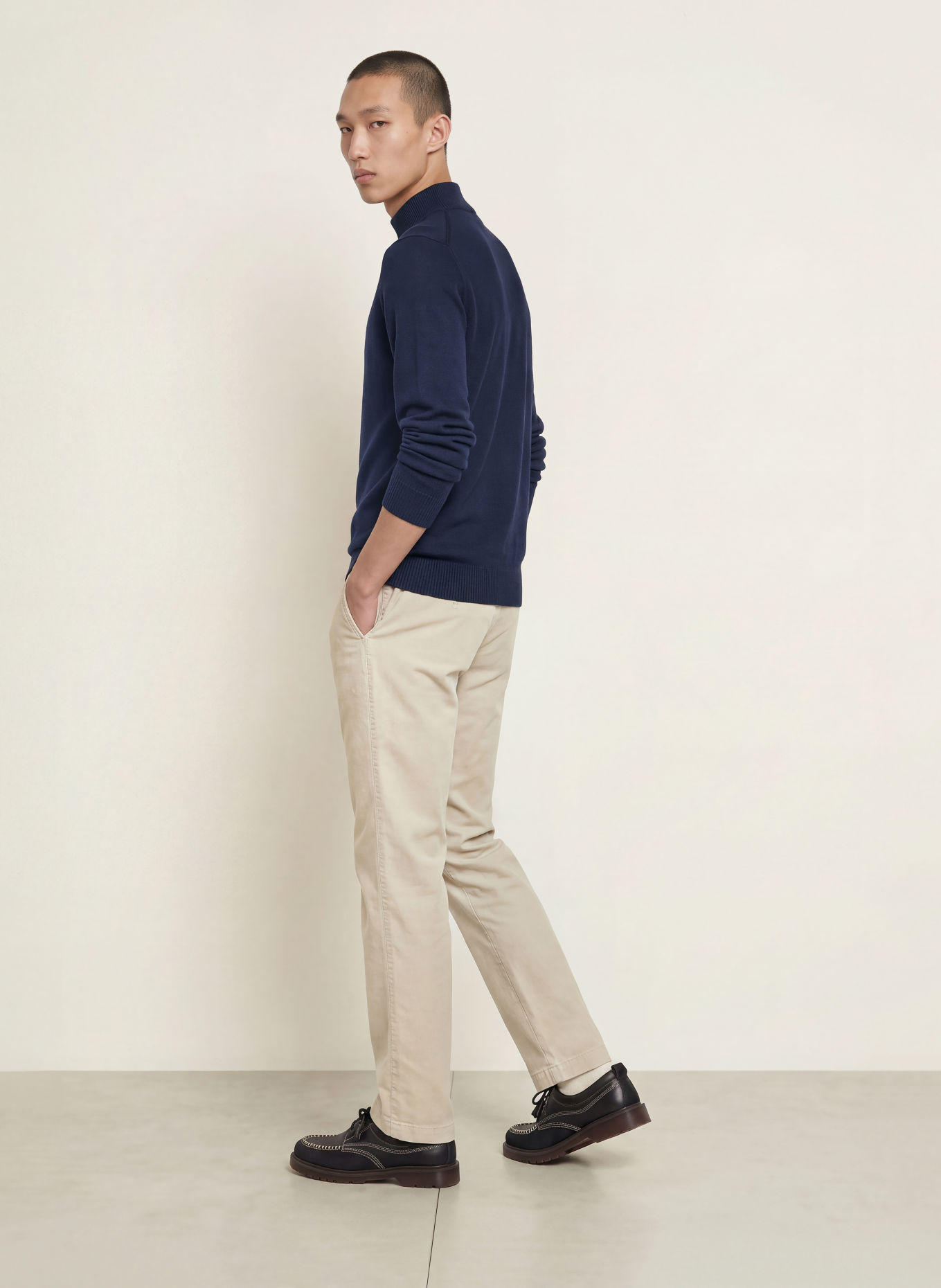BOSS Trui AVAC: DONKERBLAUW