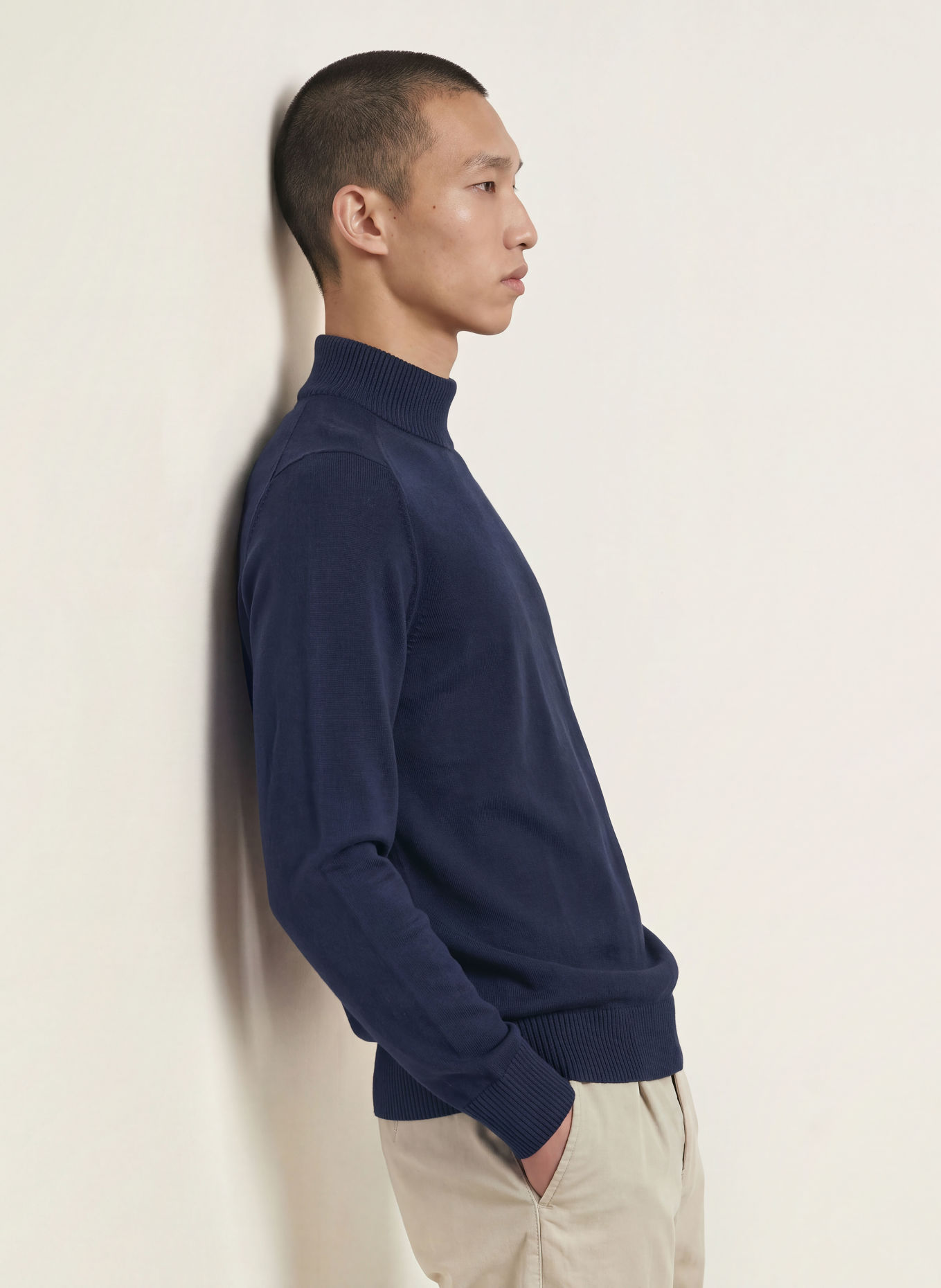 BOSS Trui AVAC: DONKERBLAUW