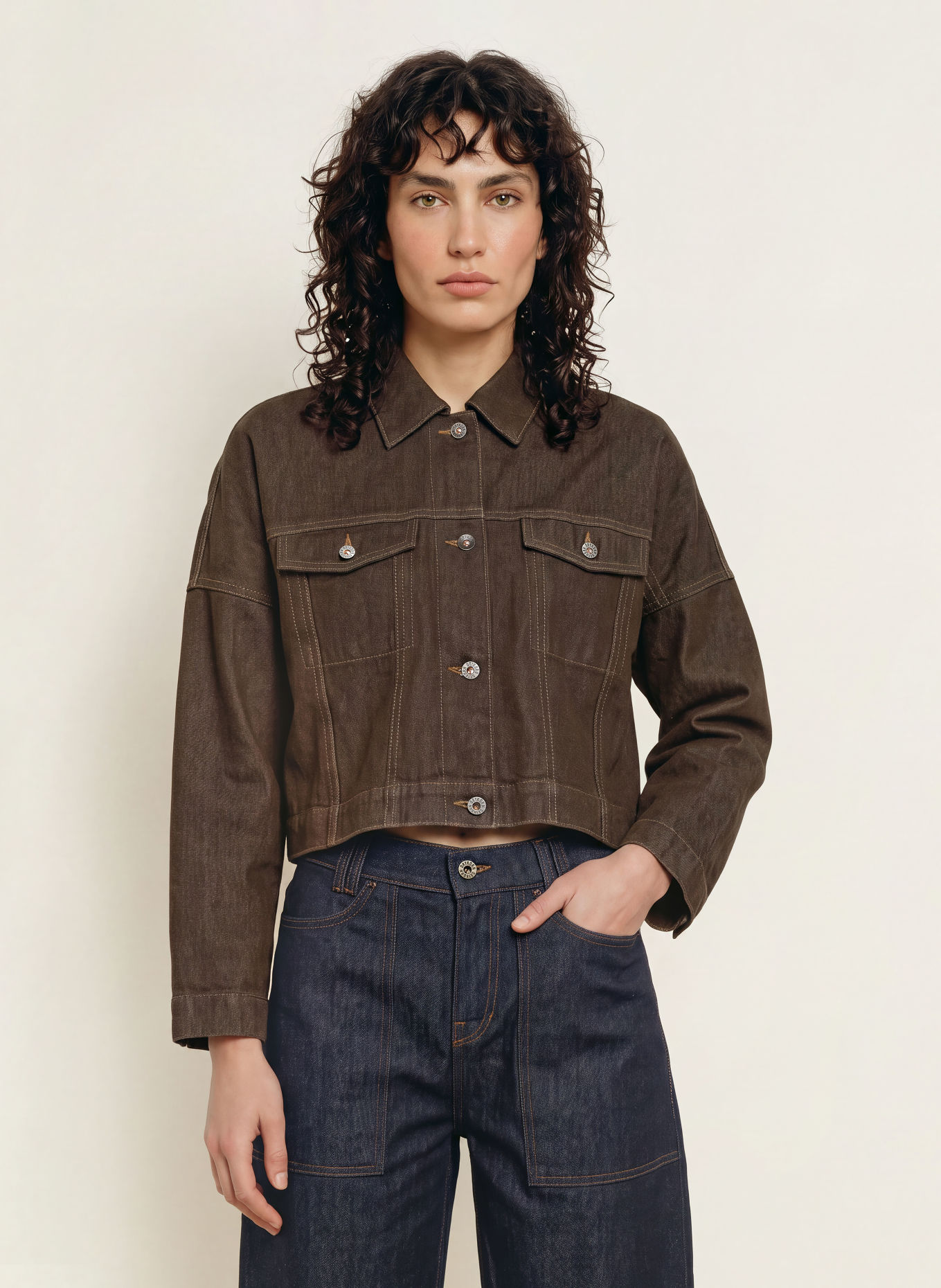 DRYKORN Jeansjacka HOLBROOKS: 1115 braun