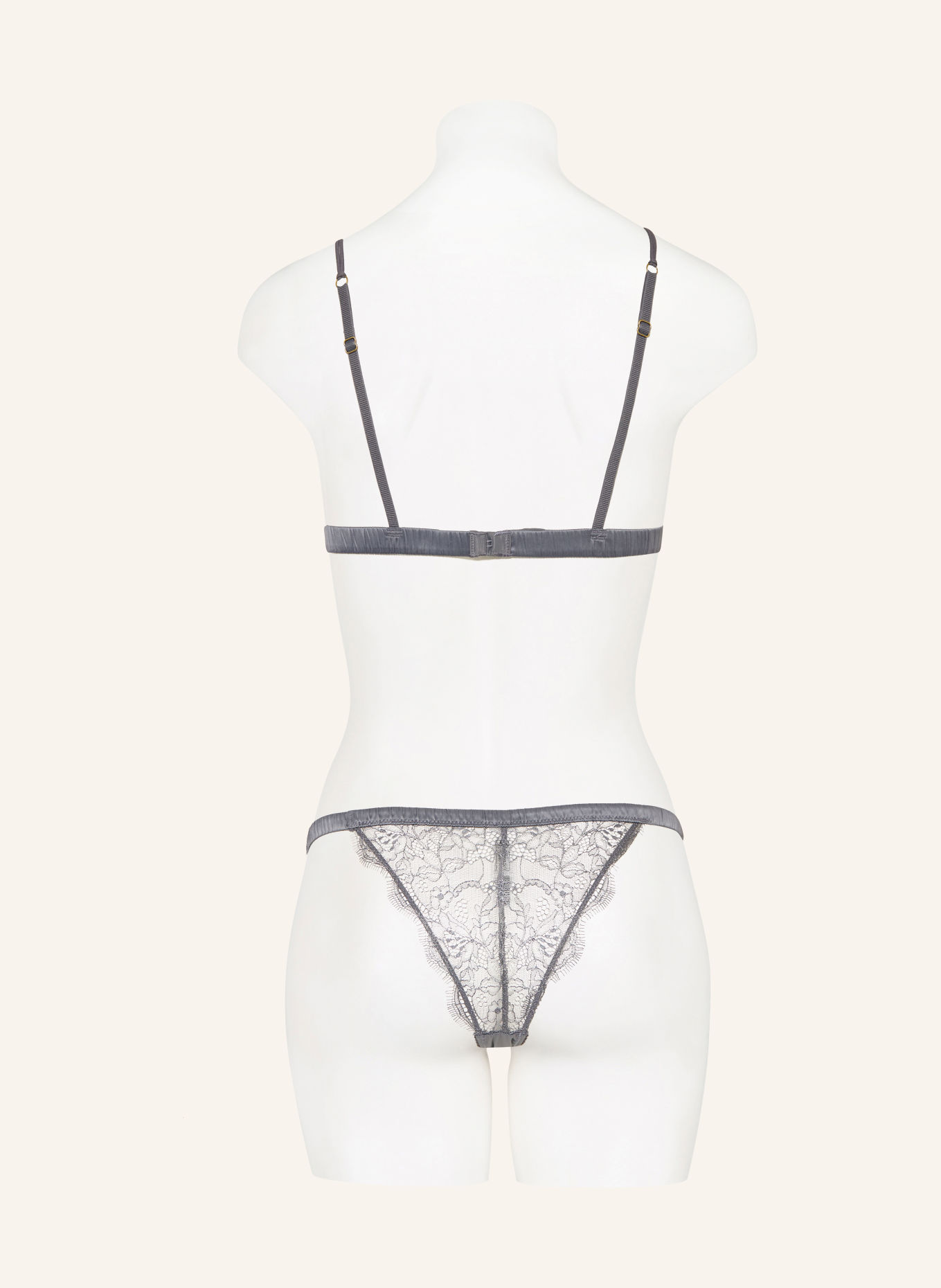LOVE Stories Satinslip CHARLOTTE: DUNKELGRAU