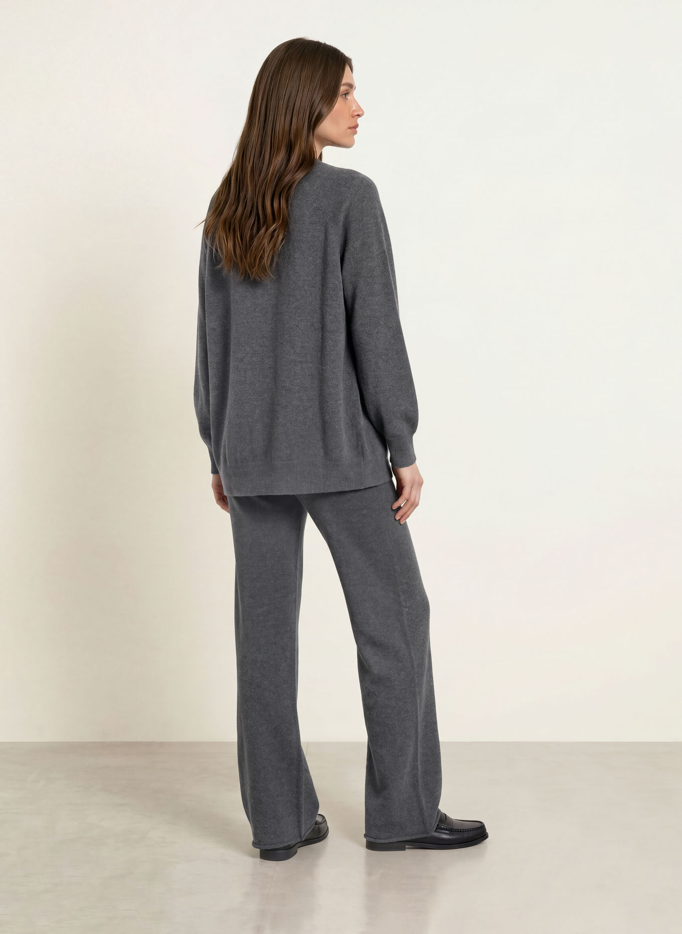 MM by Max Mara OTTIMO Knitted Pants with Cashmere: GRAY