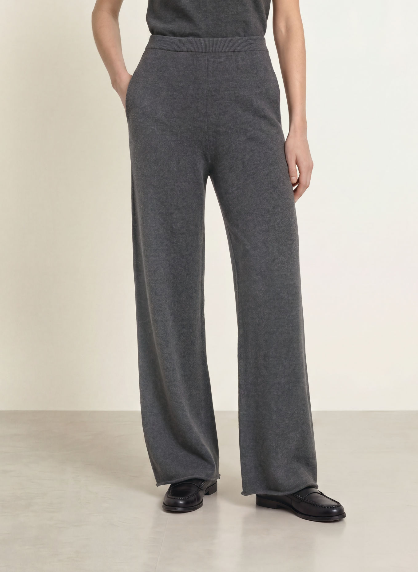 MM by Max Mara Strickhose OTTIMO mit Cashmere: GRAU