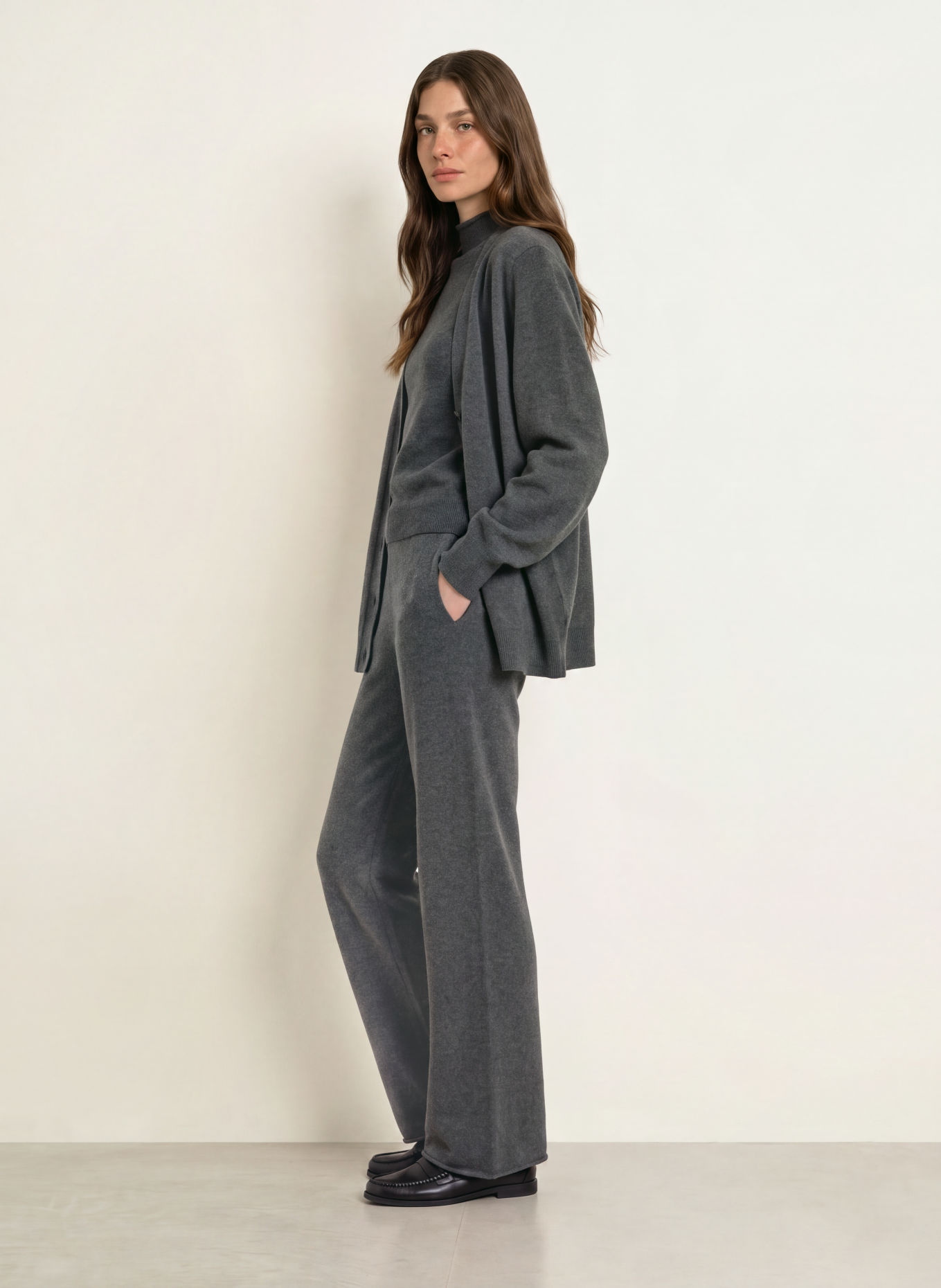 MM by Max Mara Strickhose OTTIMO mit Cashmere: GRAU