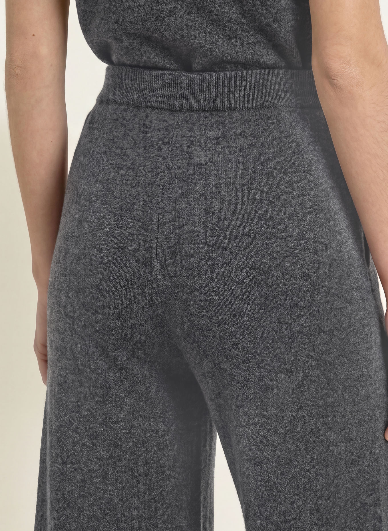 MM by Max Mara OTTIMO Knitted Pants with Cashmere: GRAY