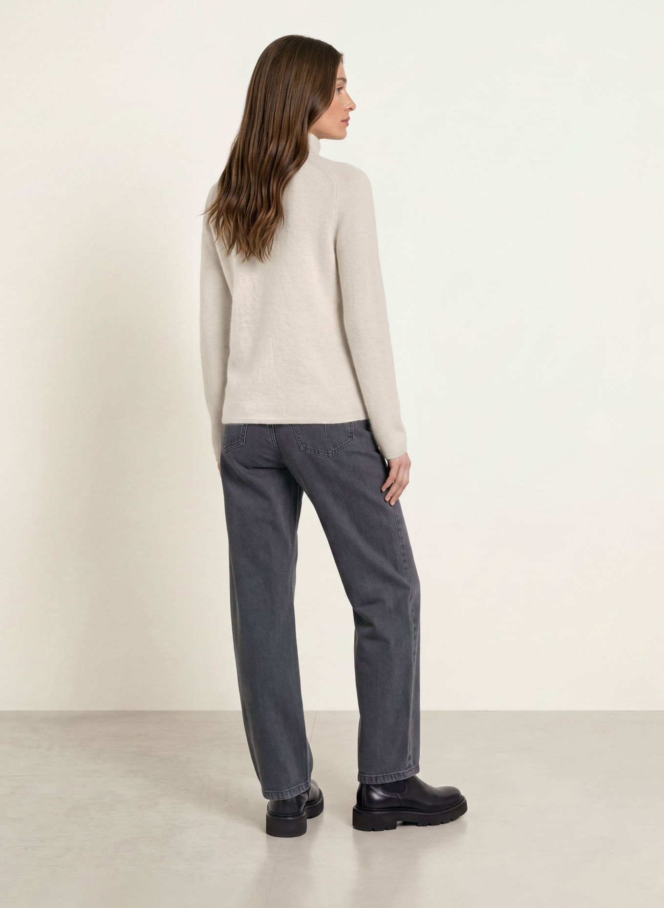 MM by Max Mara Pull à col roulé CARIOCA en cachemire: BEIGE