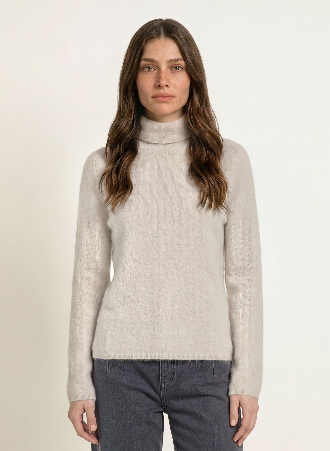MM by Max Mara Pull à col roulé CARIOCA en cachemire: BEIGE