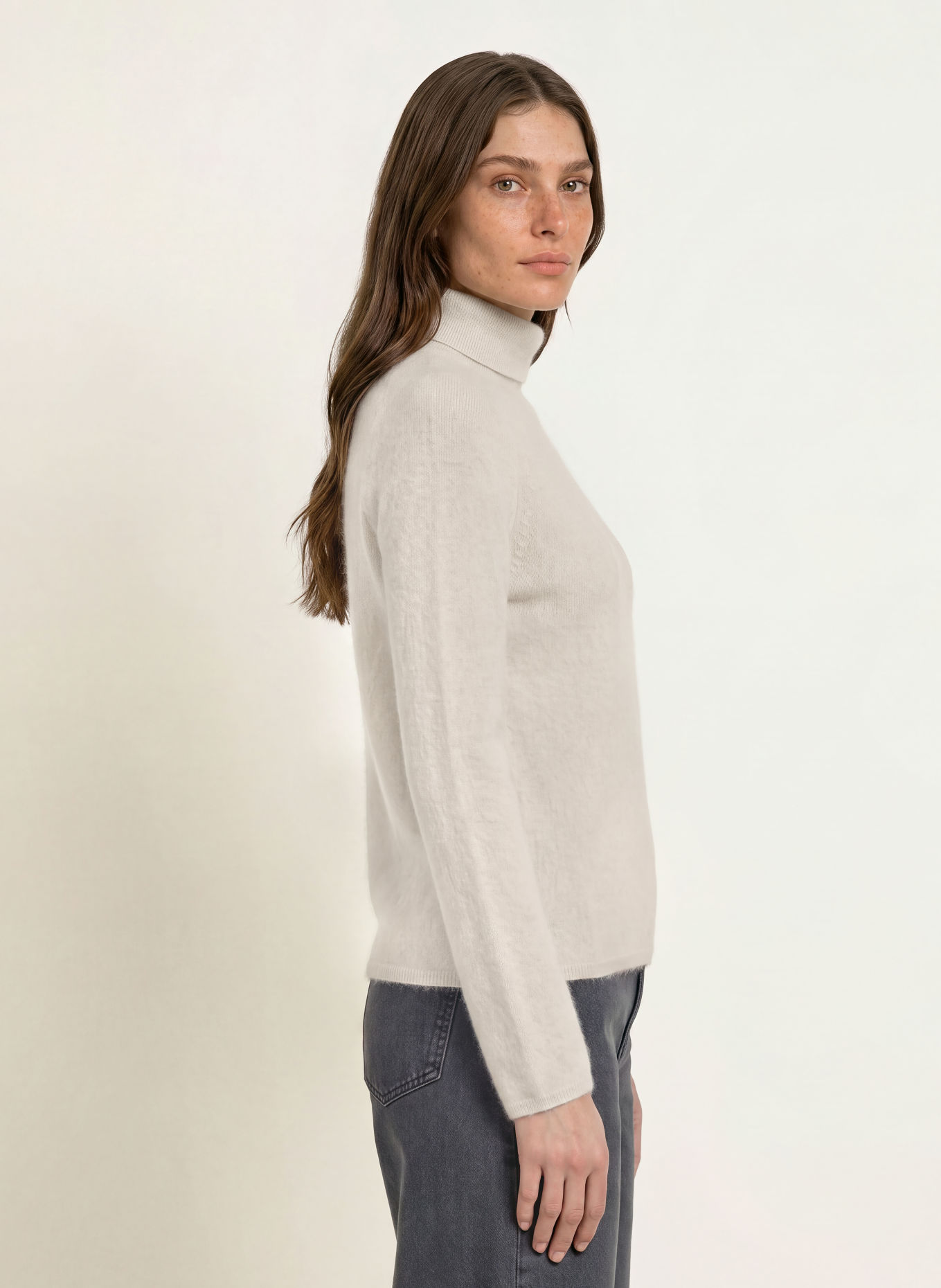 MM by Max Mara Pull à col roulé CARIOCA en cachemire: BEIGE
