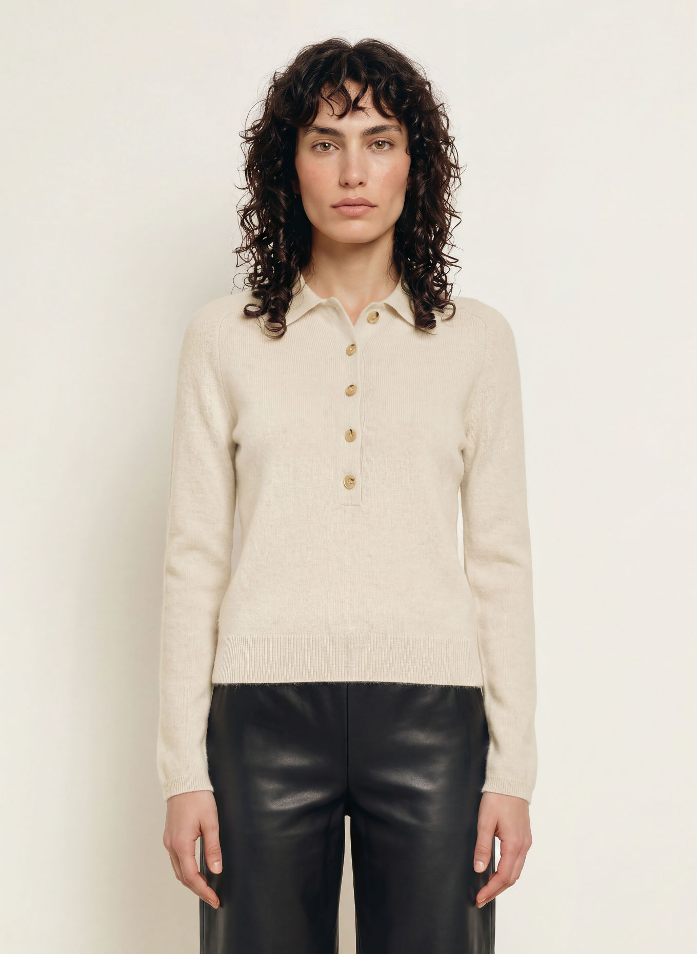 MM by Max Mara Polo en maille CELLULA avec cachemire: BEIGE