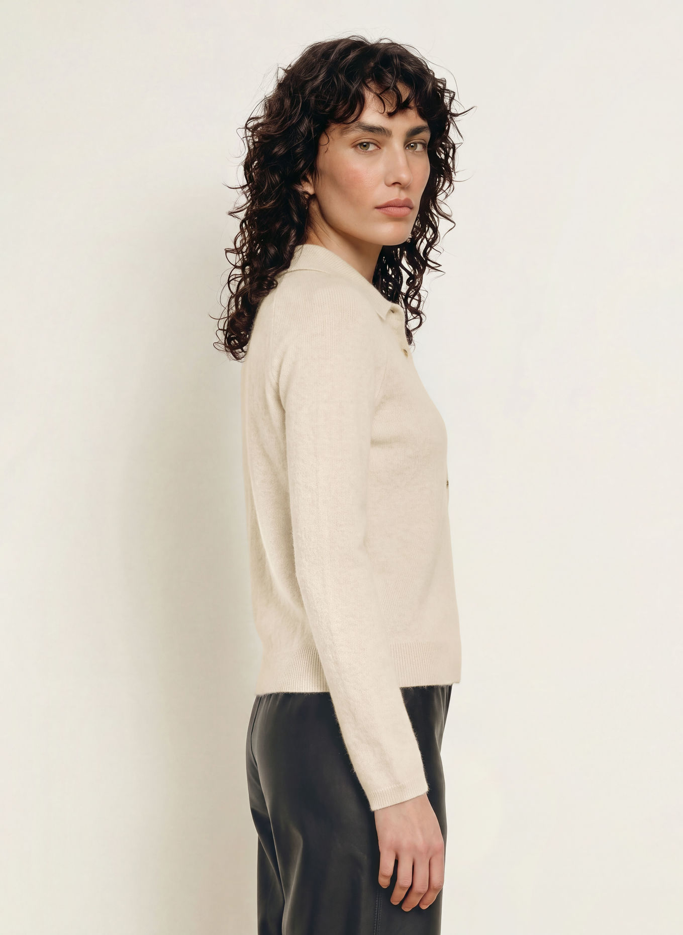 MM by Max Mara Polo en maille CELLULA avec cachemire: BEIGE