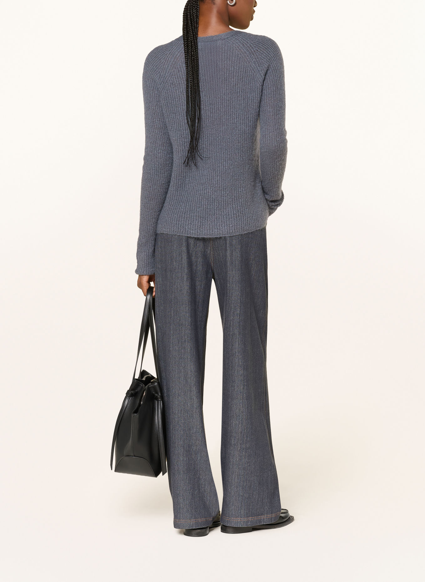 MM by Max Mara Sweter SVELTO: SZARONIEBIESKI