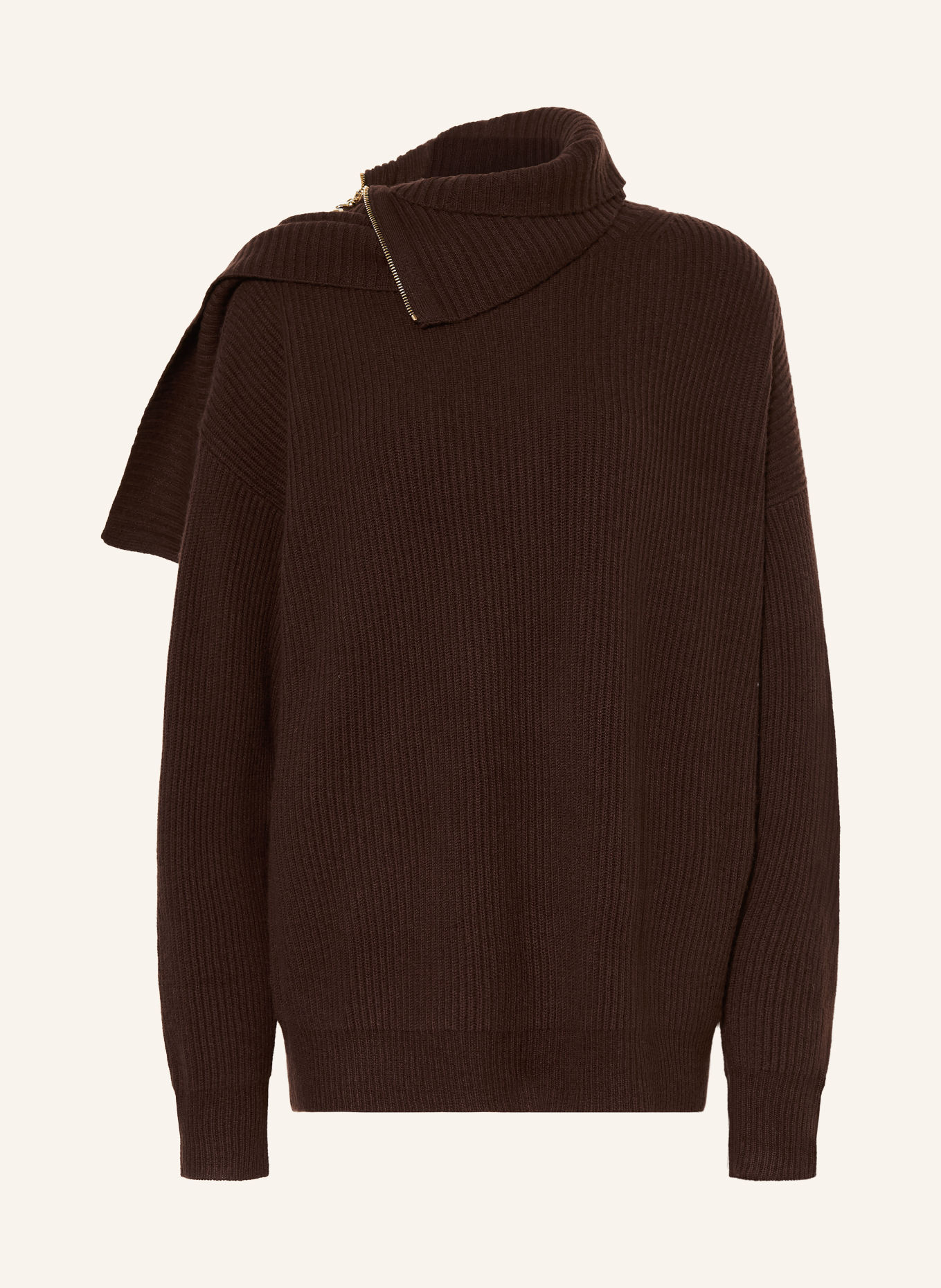 SPORTMAX Rollkragenpullover FELTRO: DUNKELBRAUN