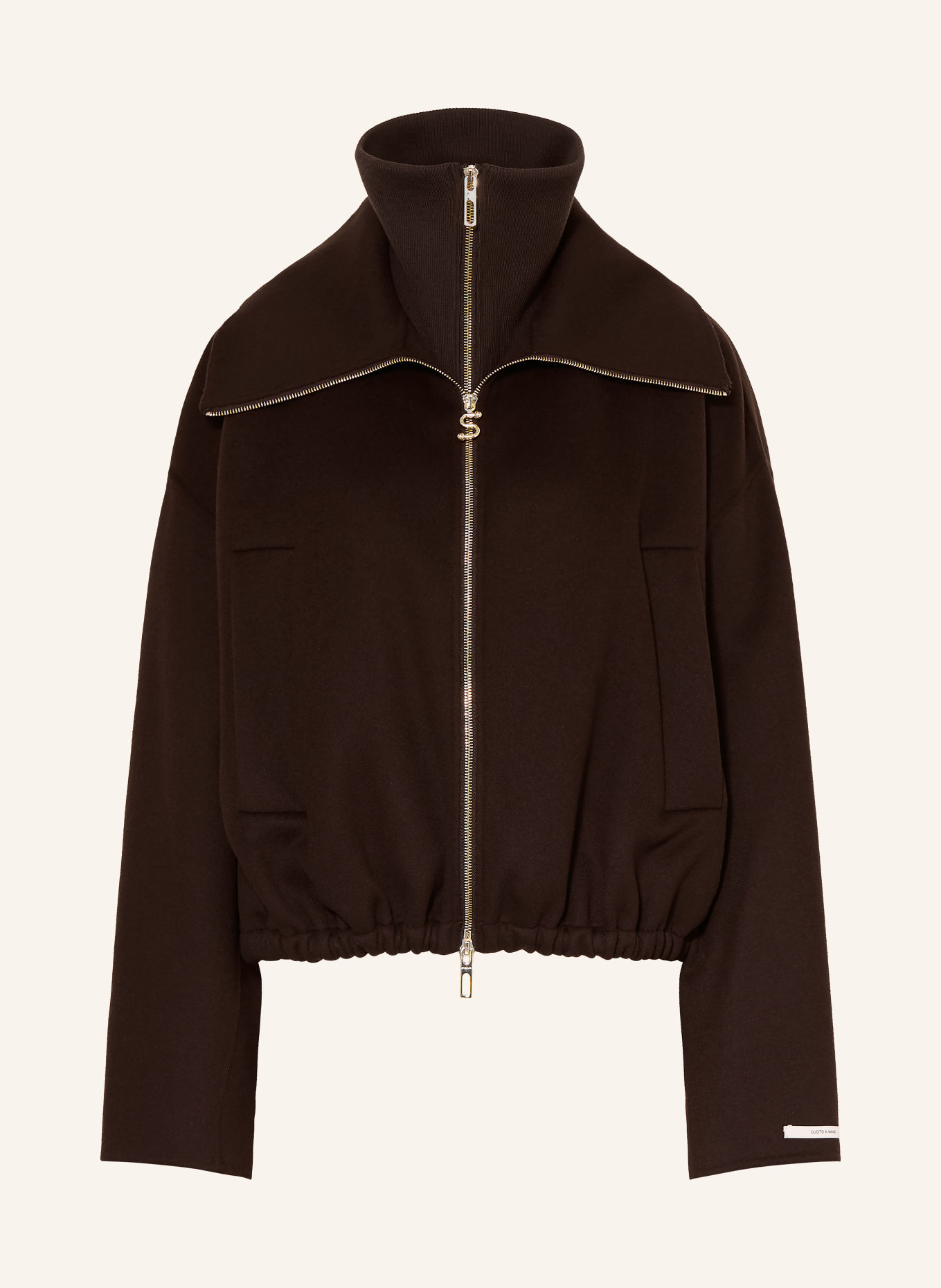 SPORTMAX Blouson EMIRO med avtagbar krage: MÖRKBRUN