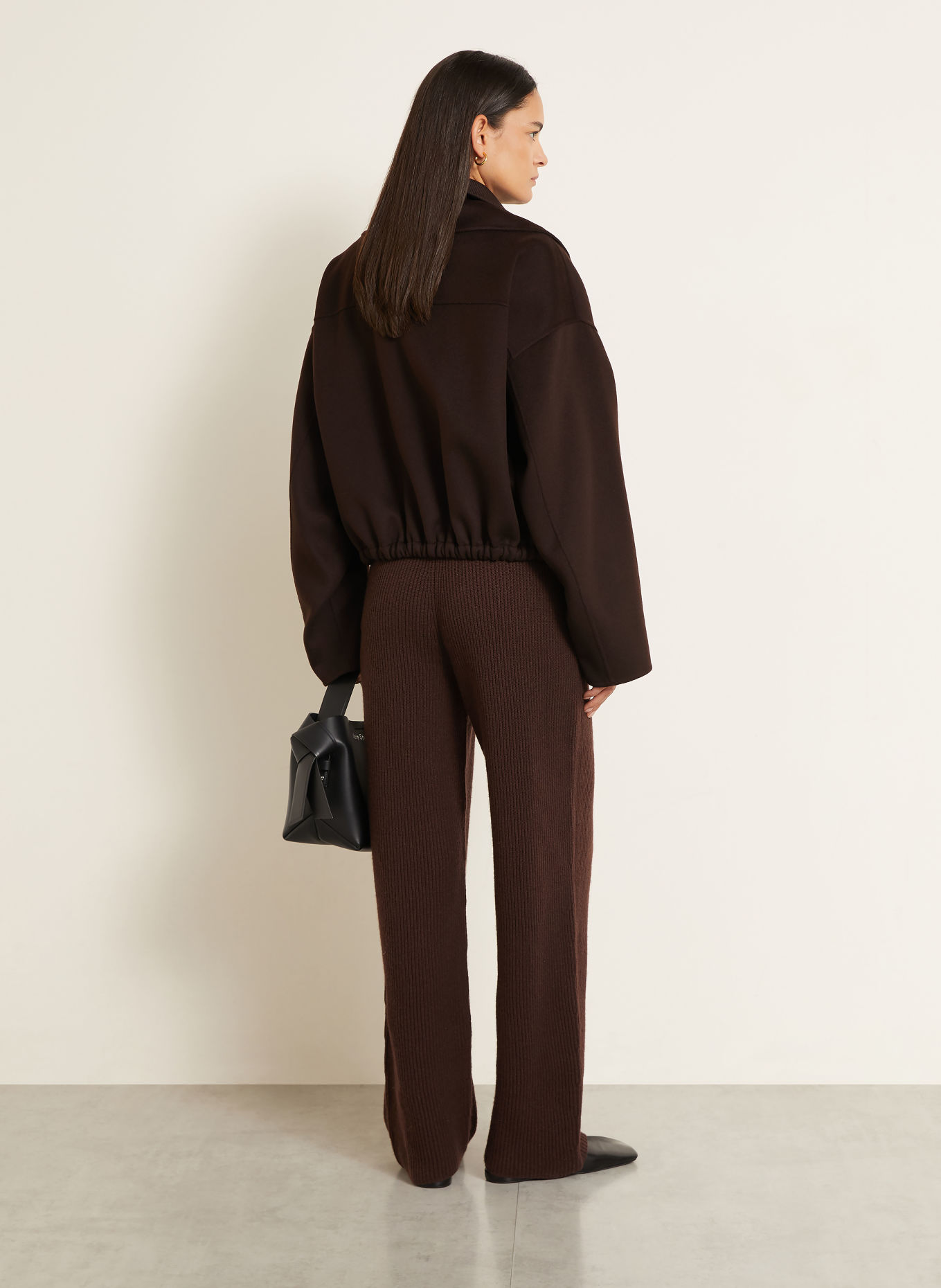 SPORTMAX Blouson EMIRO med avtagbar krage: MÖRKBRUN